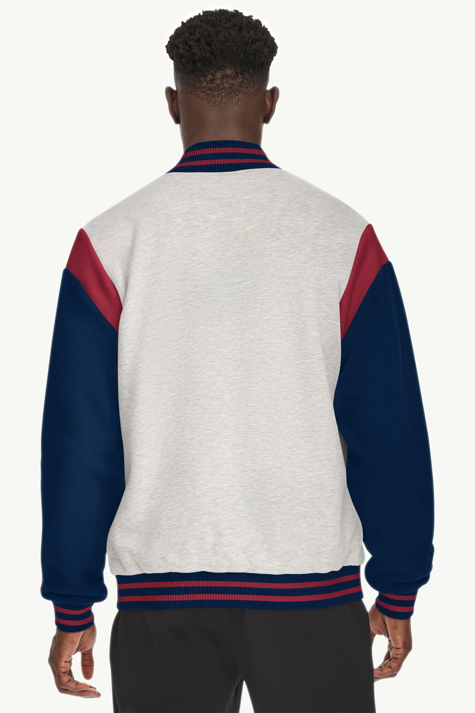 MENS STARTER HEAVYWEIGHT FLEECE VARSITY JACKET - Image 3