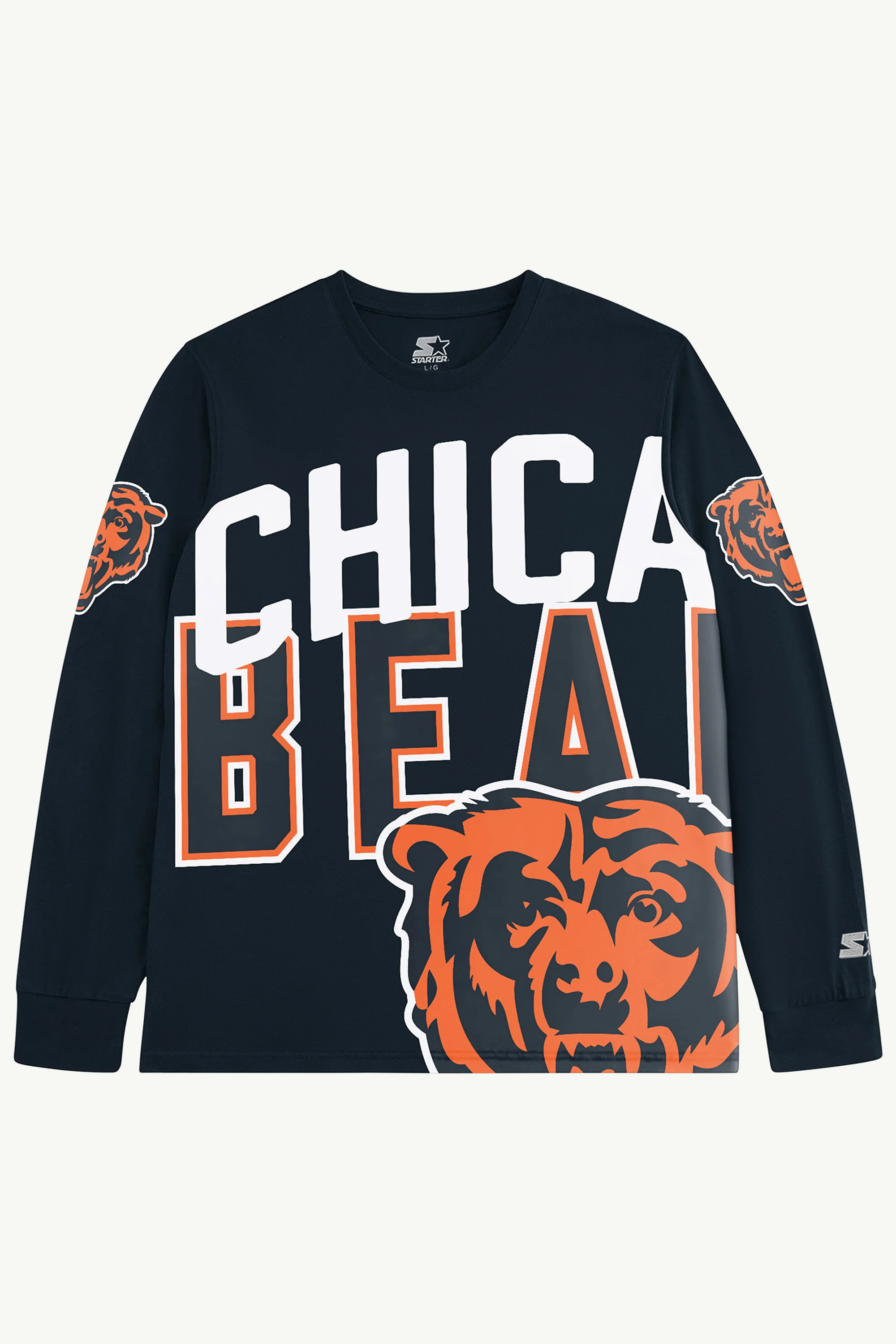 CHICAGO BEARS CLUTCH HIT LONG SLEEVE GRAPHIC TEE