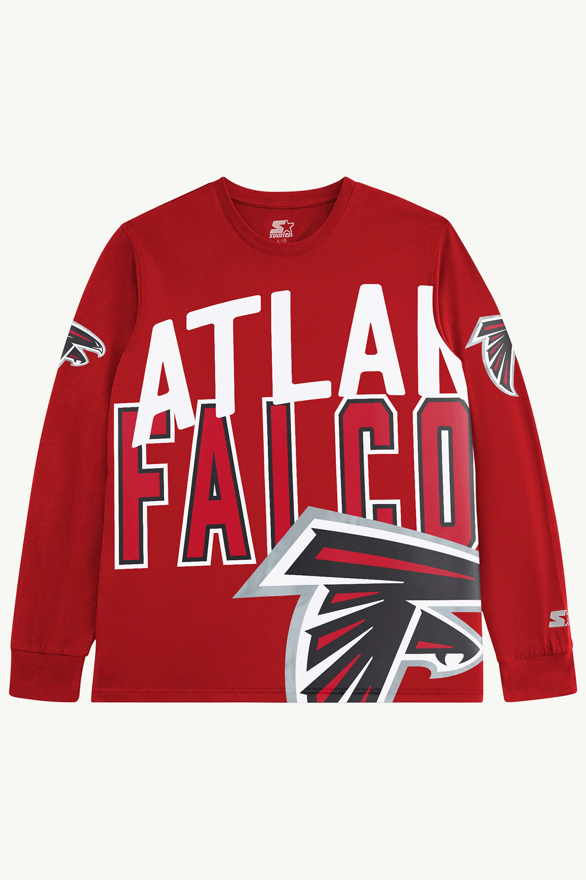 ATLANTA FALCONS CLUTCH HIT LONG SLEEVE GRAPHIC TEE