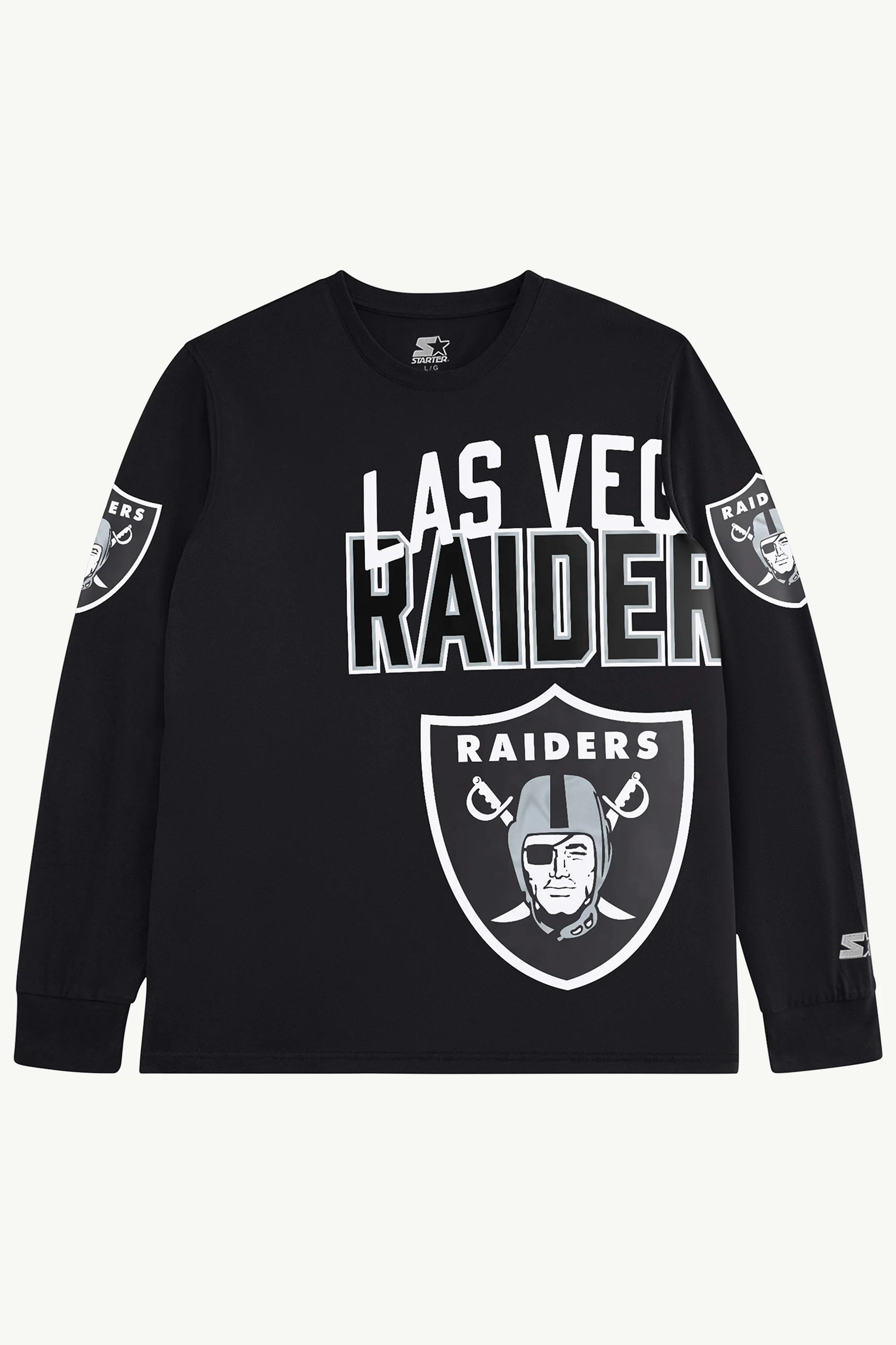MENS LAS VEGAS RAIDERS CLUTCH HIT LONG SLEEVE GRAPHIC TEE