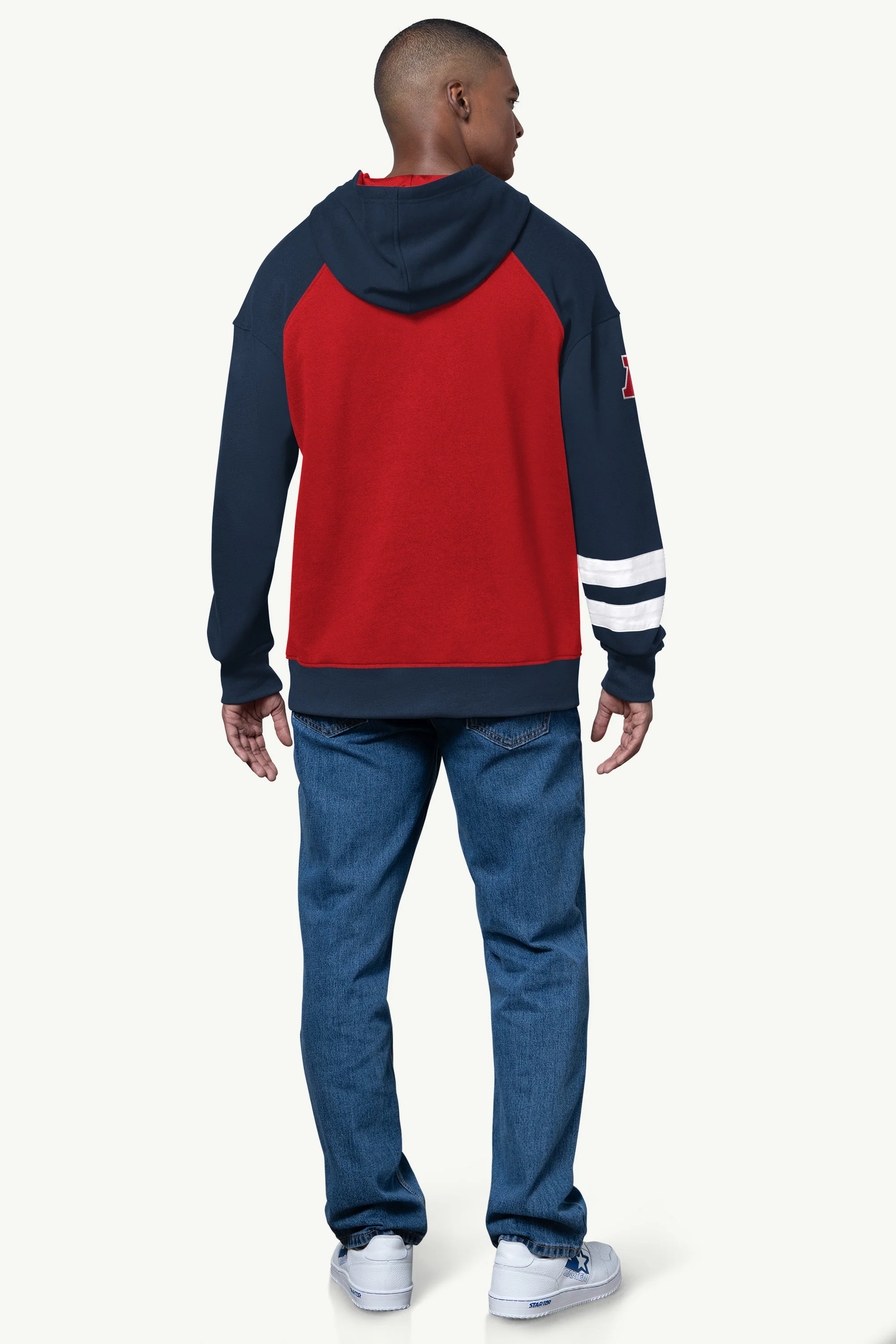 MENS NEW ENGLAND PATRIOTS INTERCEPTION COLORBLOCK HOODIE - Image 2