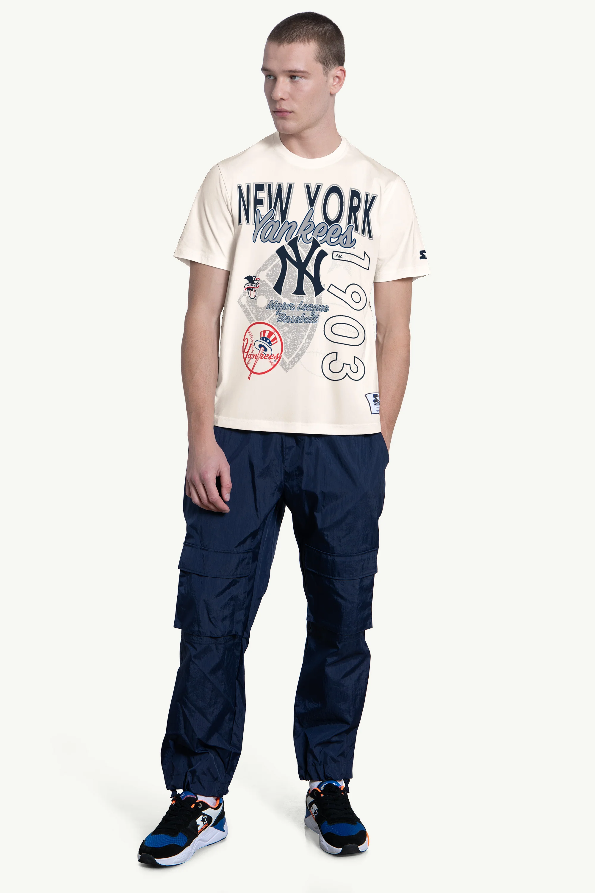 MENS NEW YORK YANKEES WILD CARD SHORT SLEEVE T SHIRT - Image 3