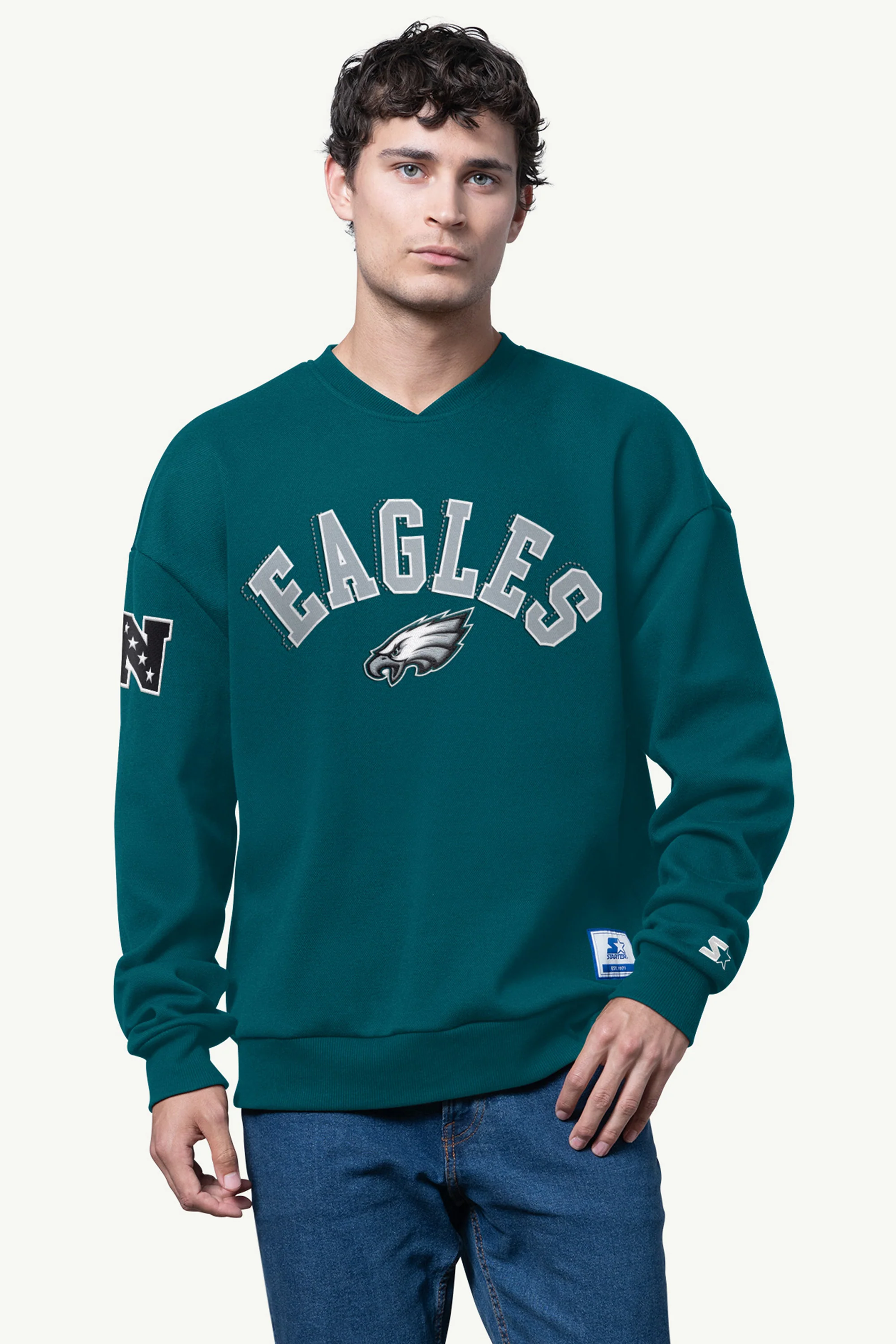 MENS PHILADELPHIA EAGLES PIQUE PULLOVER