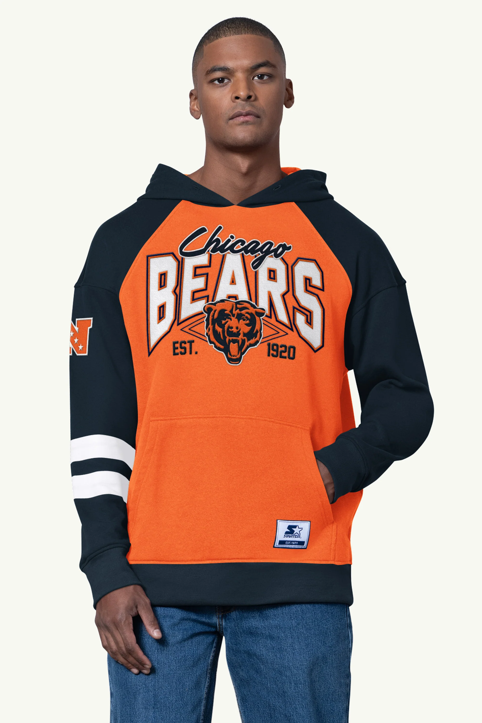 MENS CHICAGO BEARS INTERCEPTION COLORBLOCK HOODIE