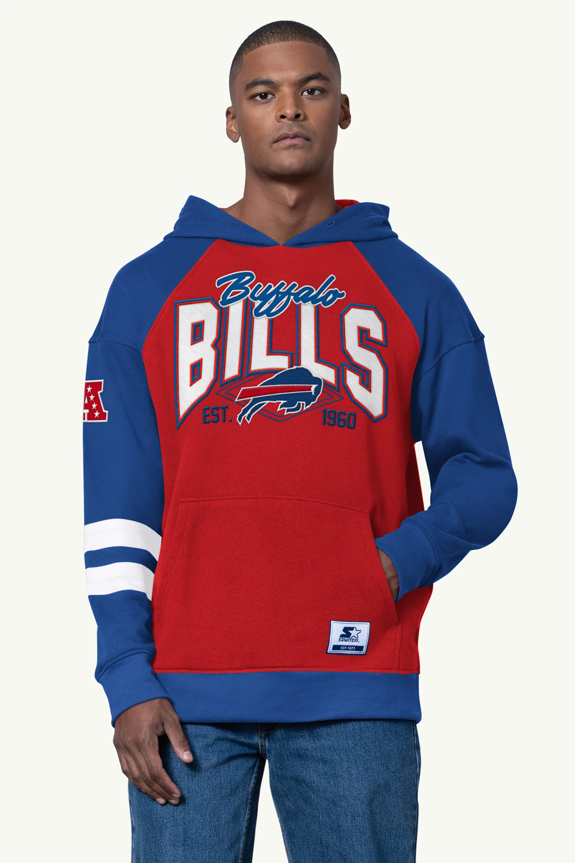 MENS BUFFALO BILLS INTERCEPTION COLORBLOCK HOODIE