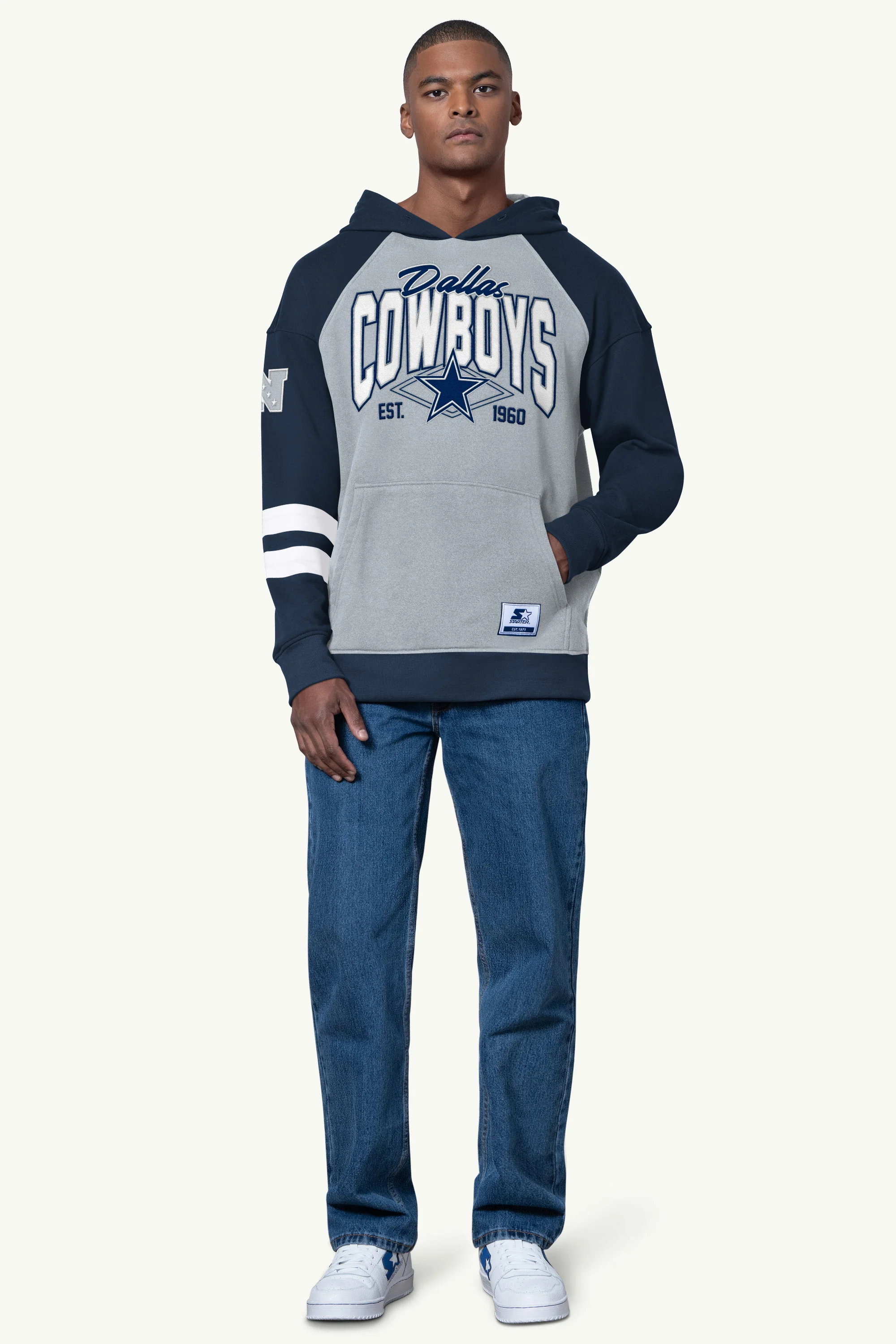 MENS DALLAS COWBOYS INTERCEPTION COLORBLOCK HOODIE - Image 2