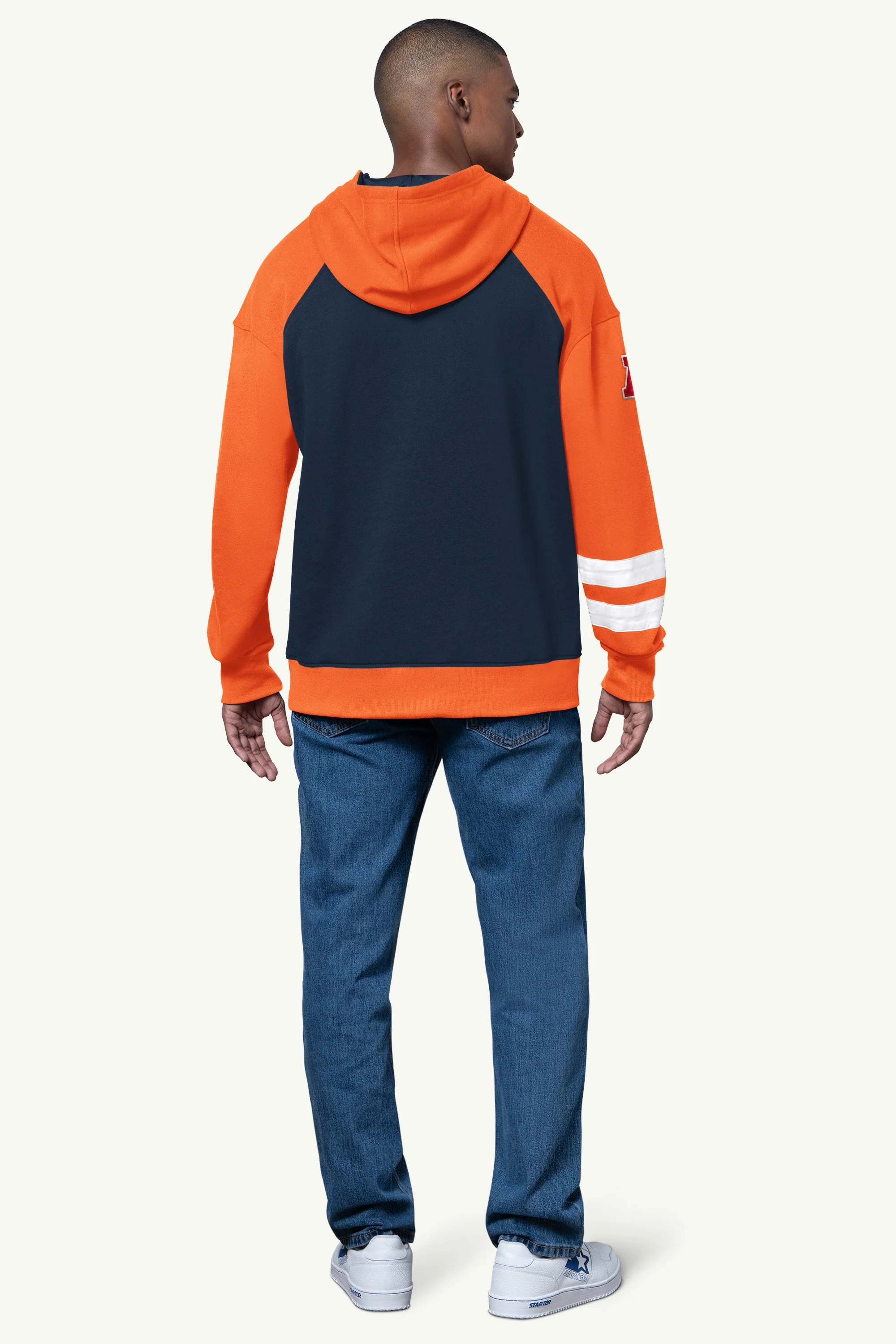 MENS DENVER BRONCOS INTERCEPTION COLORBLOCK HOODIE - Image 3