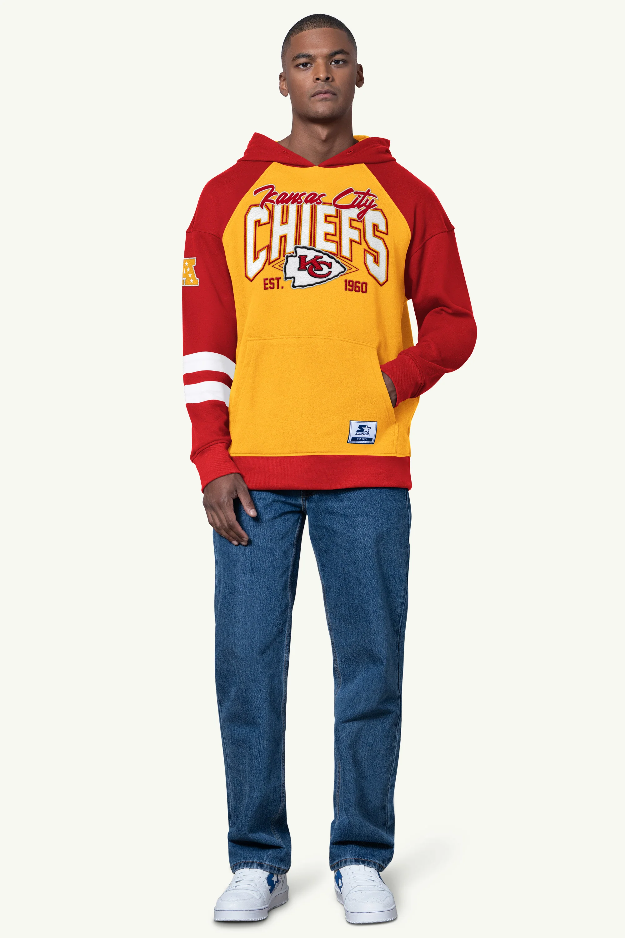 MENS KANSAS CITY CHIEFS INTERCEPTION COLORBLOCK HOODIE - Image 2