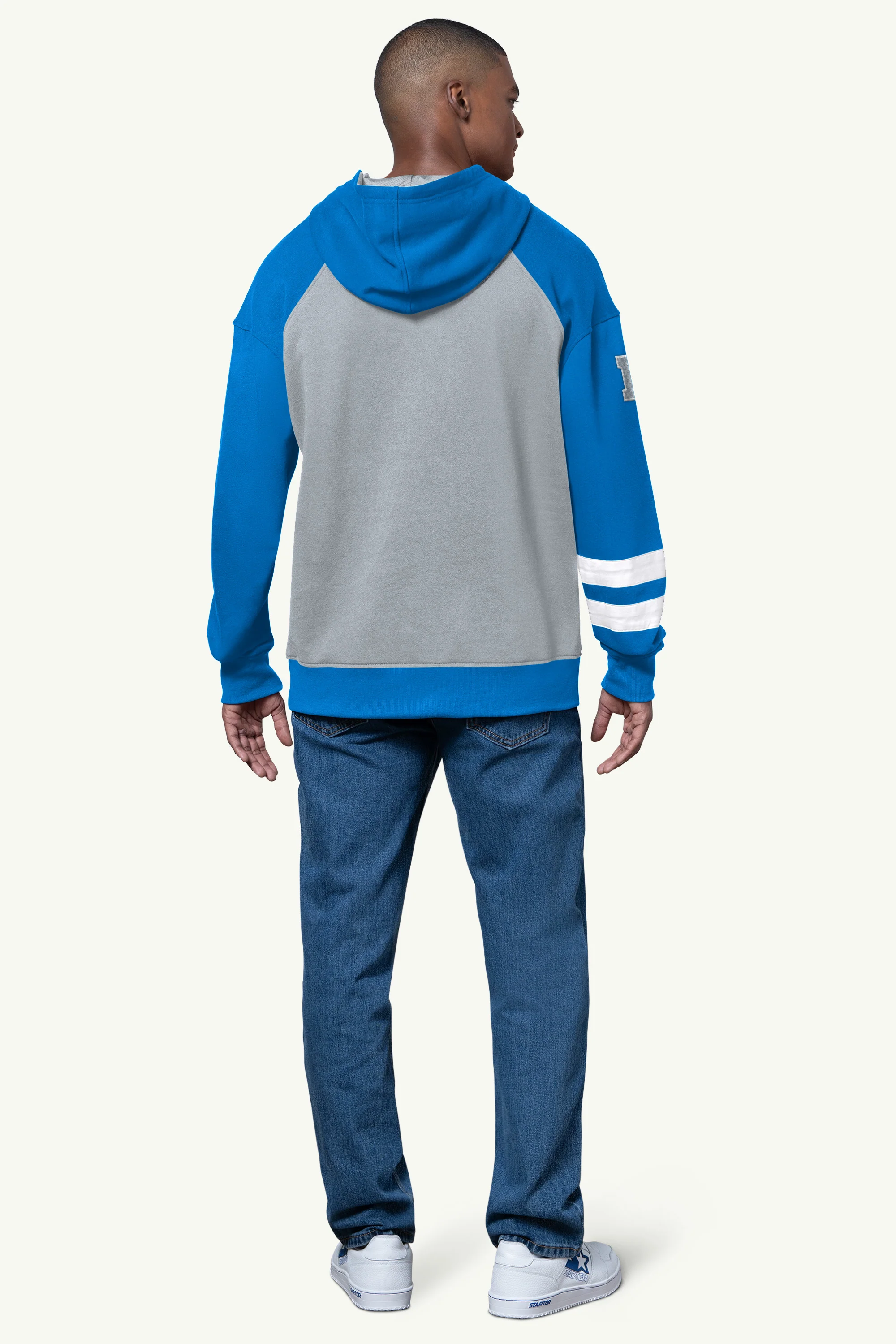 MENS DETROIT LIONS INTERCEPTION COLORBLOCK HOODIE - Image 3