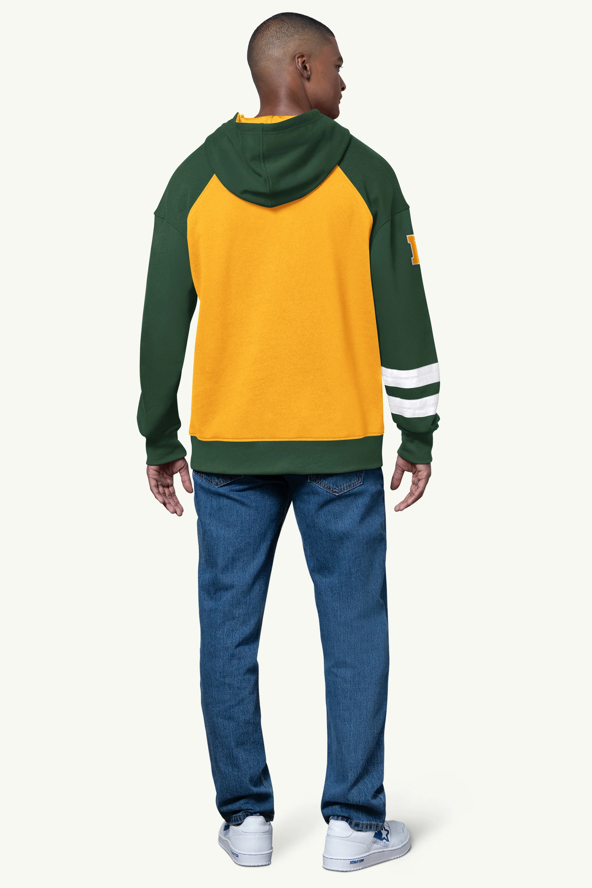 MENS GREEN BAY PACKERS INTERCEPTION COLORBLOCK HOODIE - Image 3