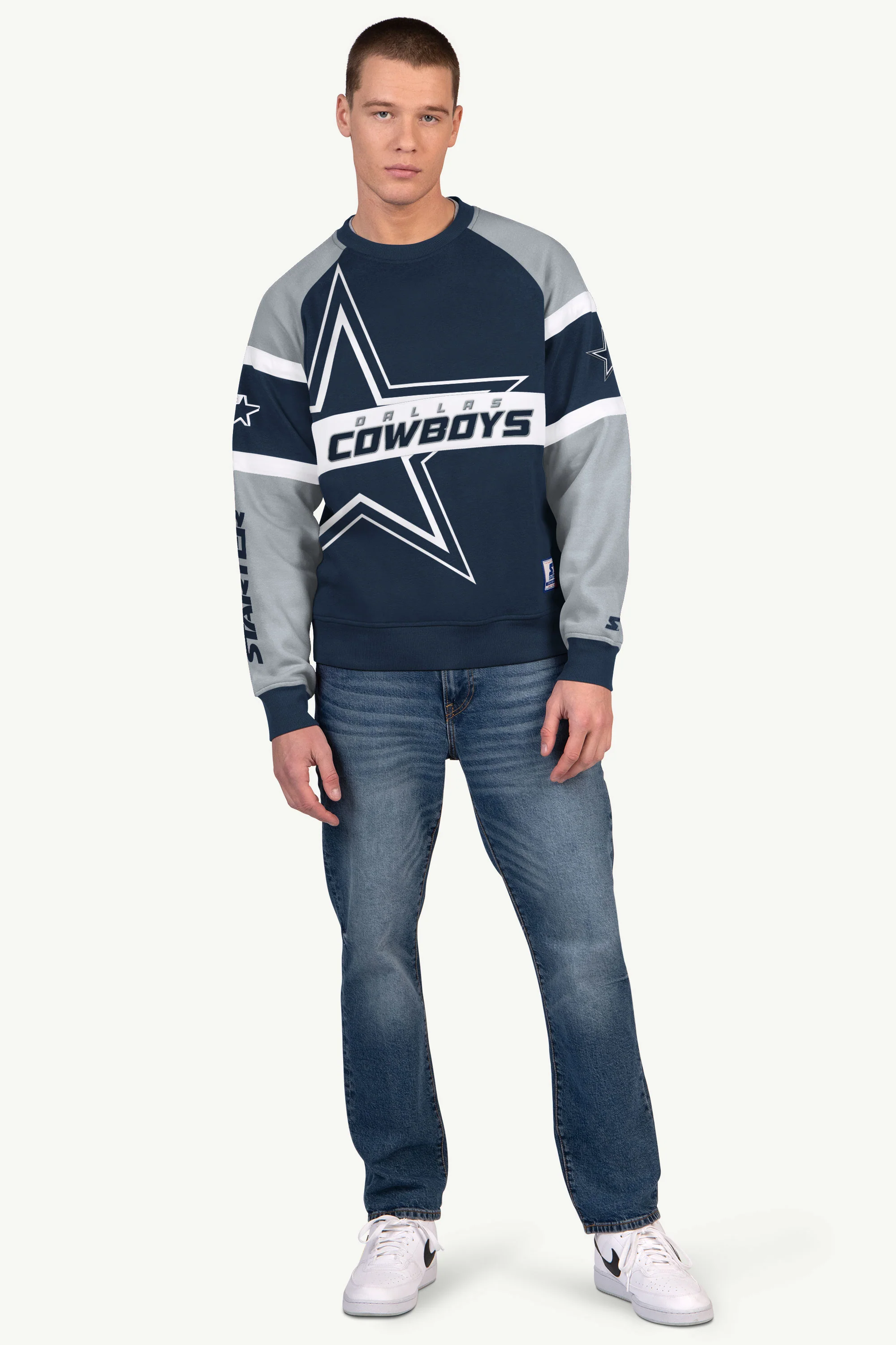 MENS DALLAS COWBOYS DIME BACK COLORBLOCK CREWNECK - Image 2