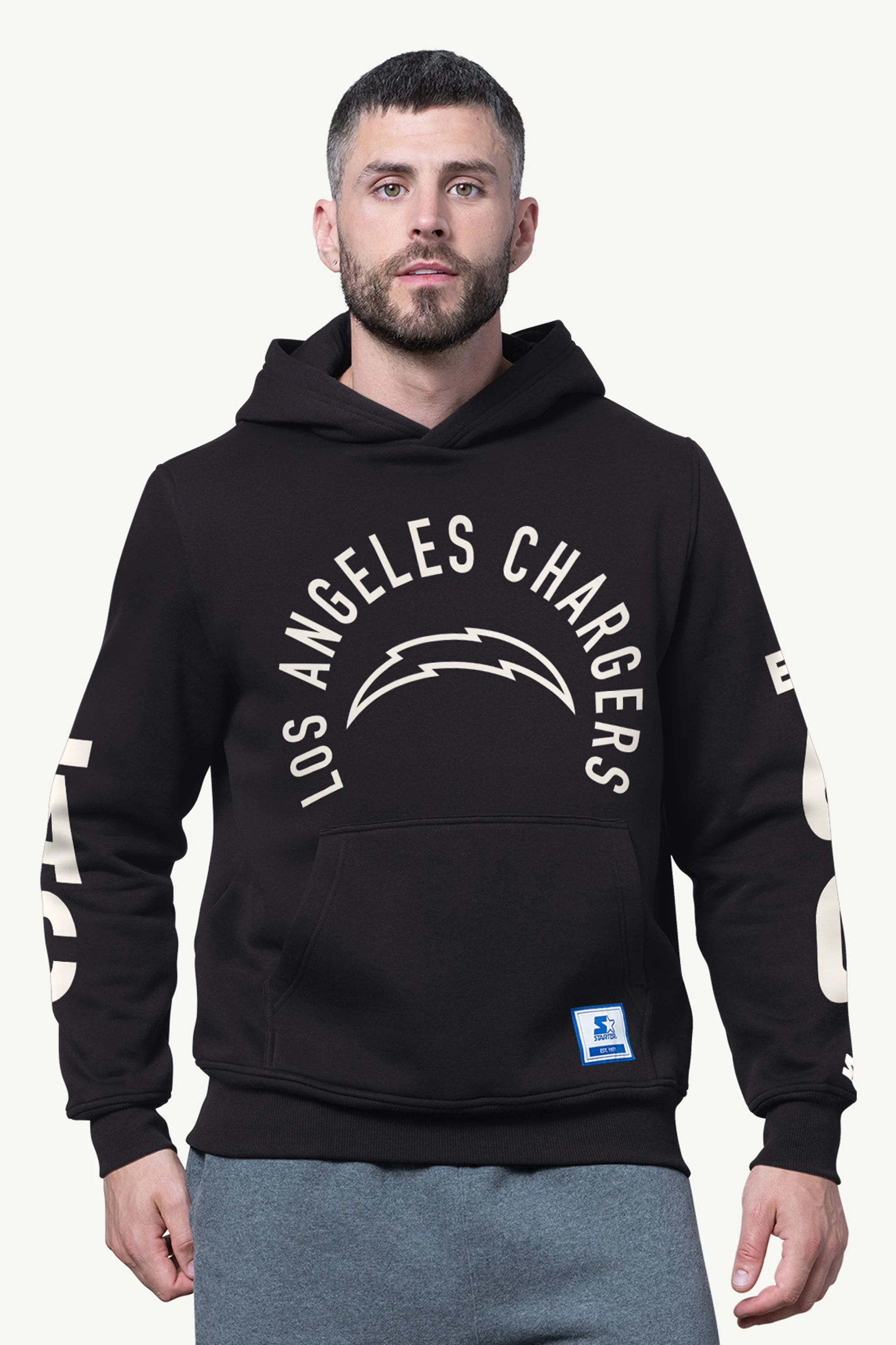 MENS LOS ANGELES CHARGERS HANDOFF FLEECE HOODIE