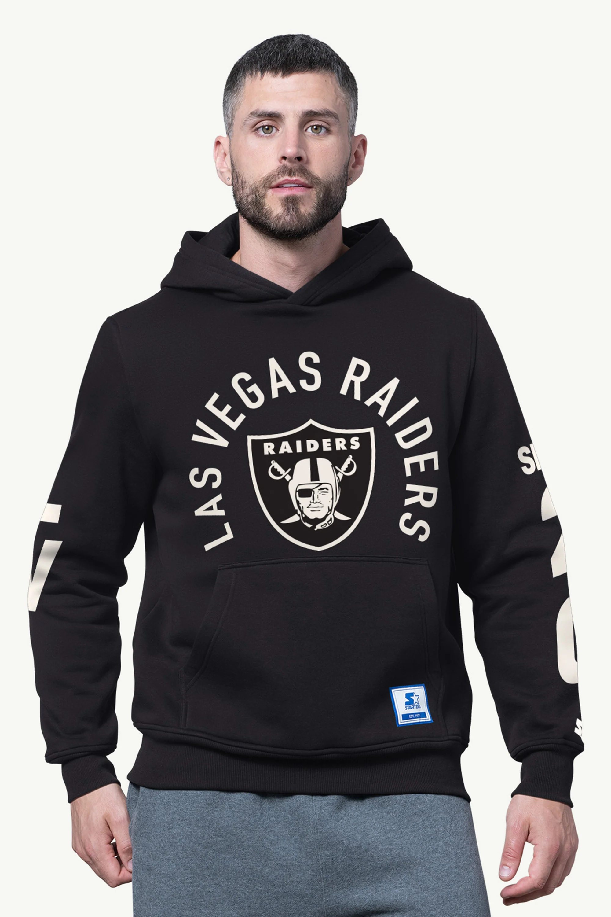 MENS LAS VEGAS RAIDERS HANDOFF FLEECE HOODIE