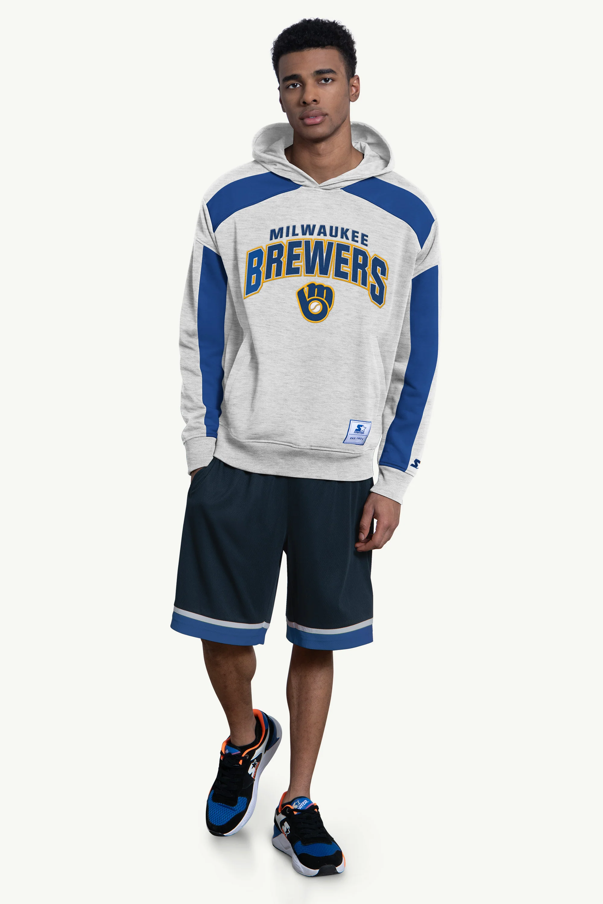 MENS MILWAUKEE BREWERS PRO SET HOODIE - Image 3