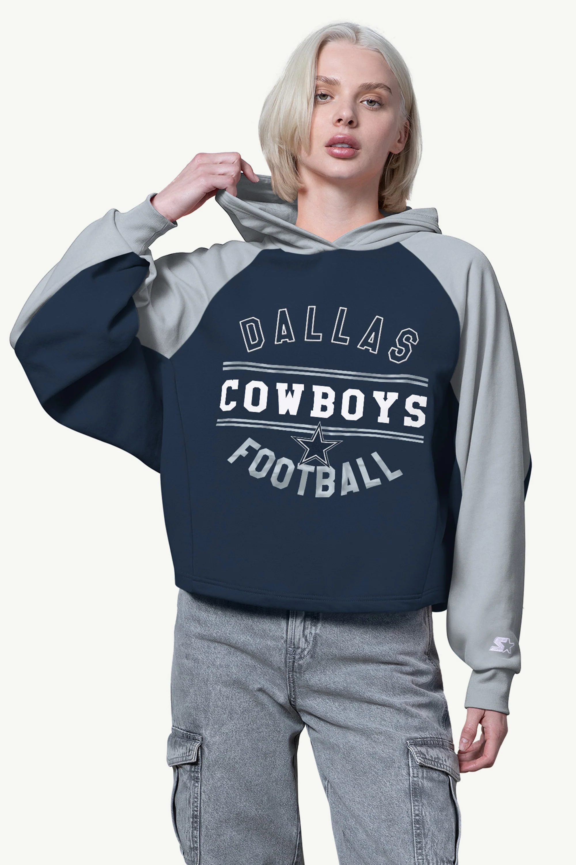 WOMENS DALLAS COWBOYS CROPPED HOODIE