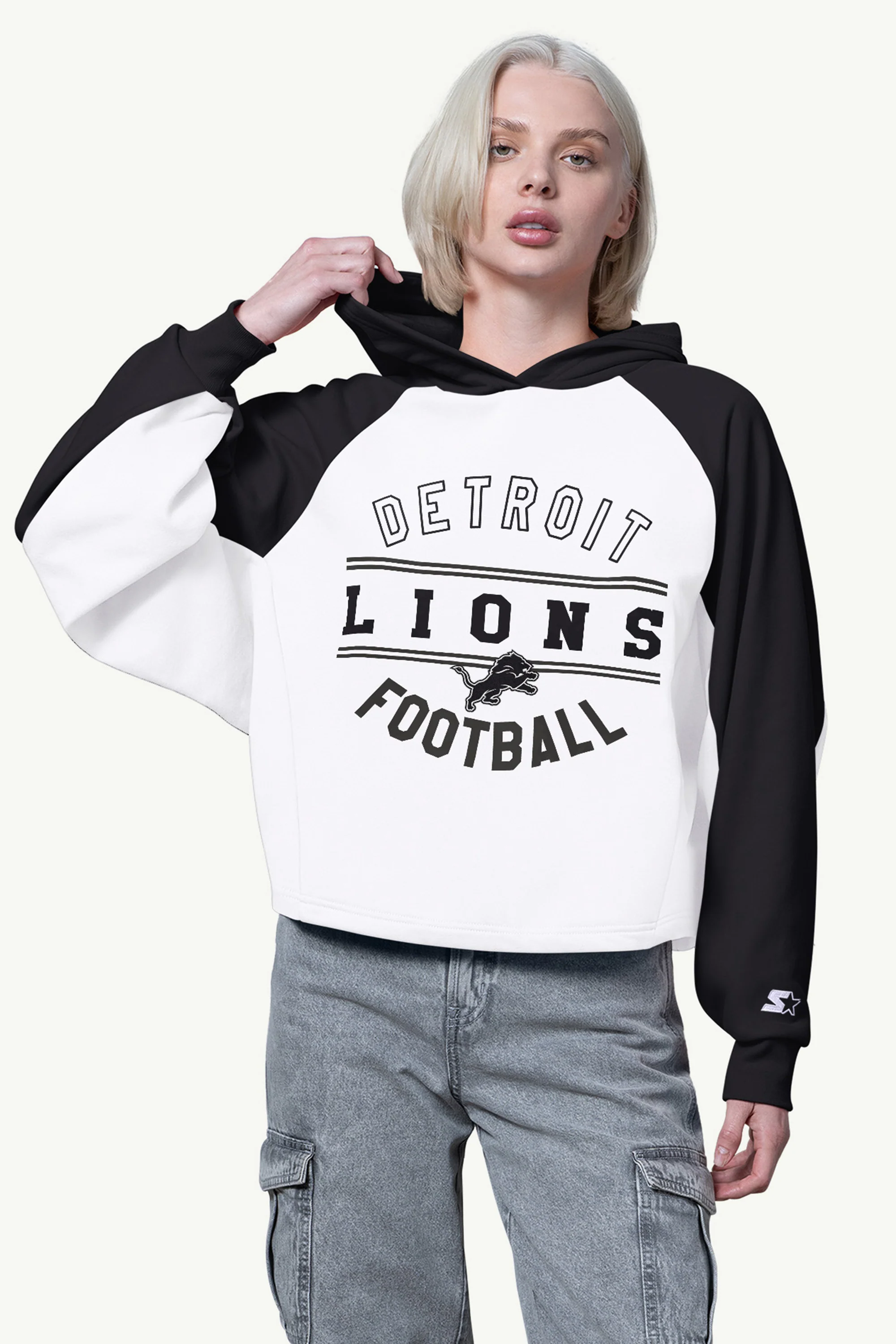 WOMENS DETROIT LIONS CROPPED HOODIE
