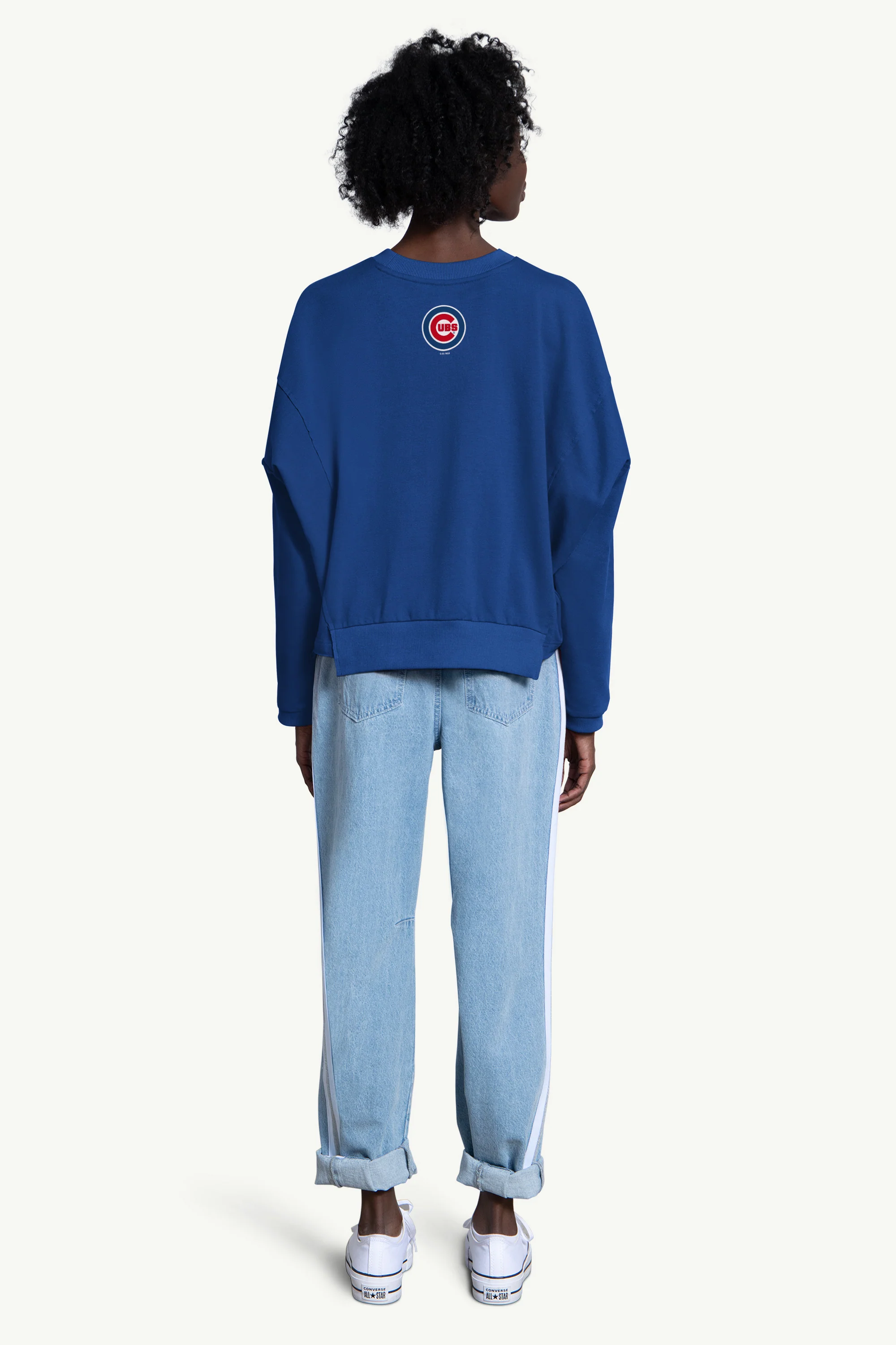 WOMENS CHICAGO CUBS CREW NECK SWEATSHIRT - Image 2