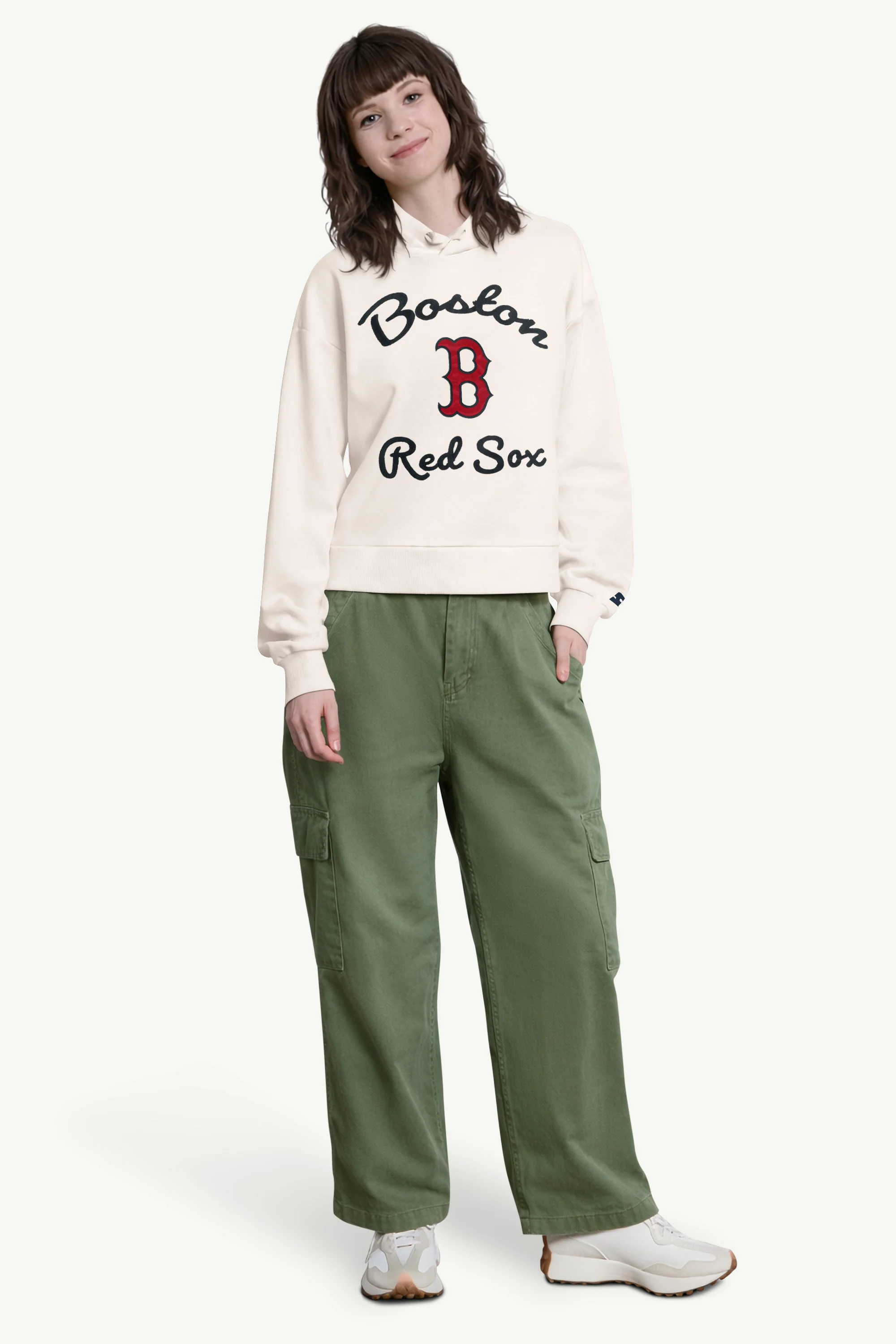 WOMENS BOSTON RED SOX BASELINE HOODIE - Image 3