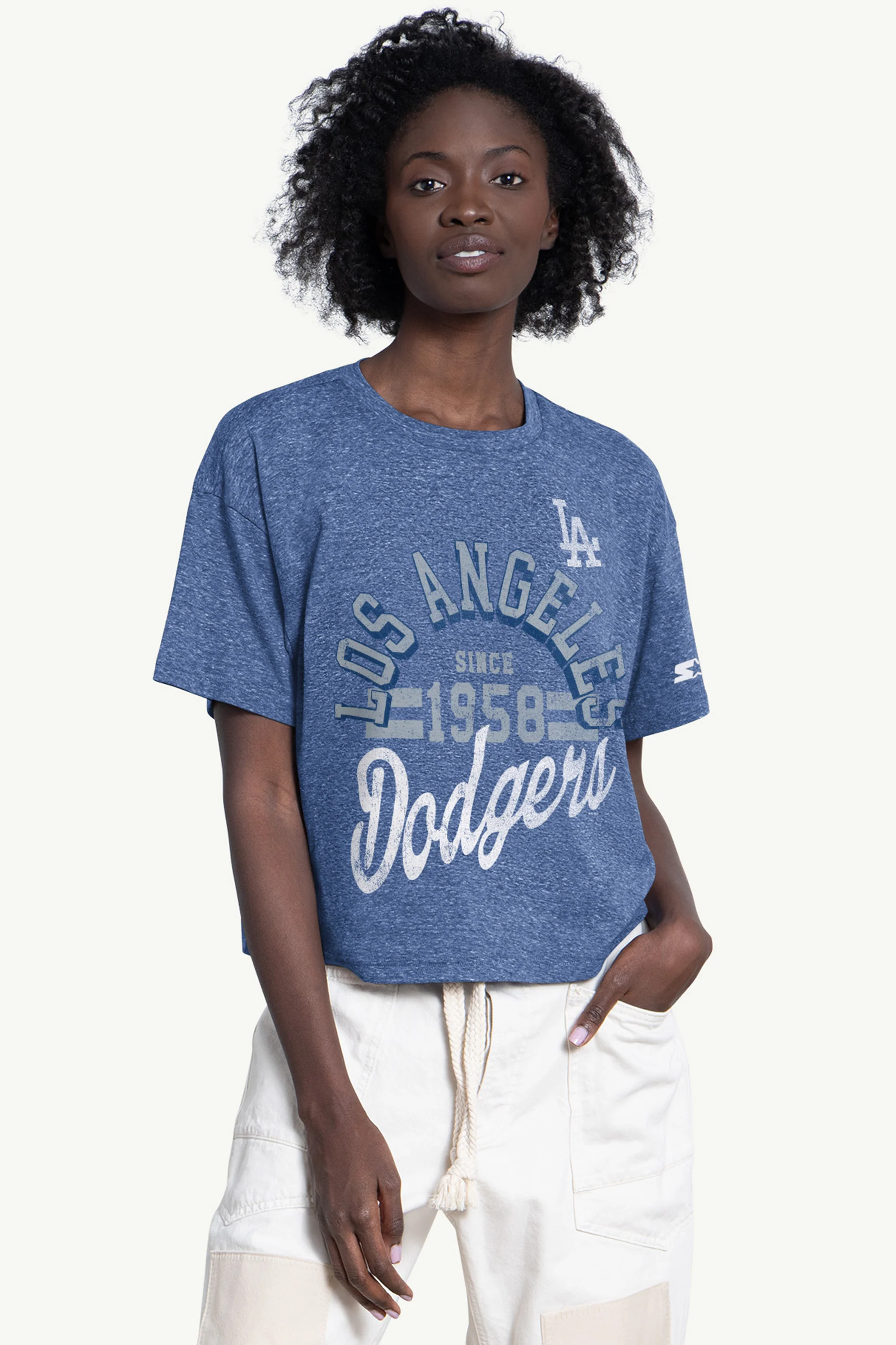 WOMENS LOS ANGELES DODGERS KNIT TEE