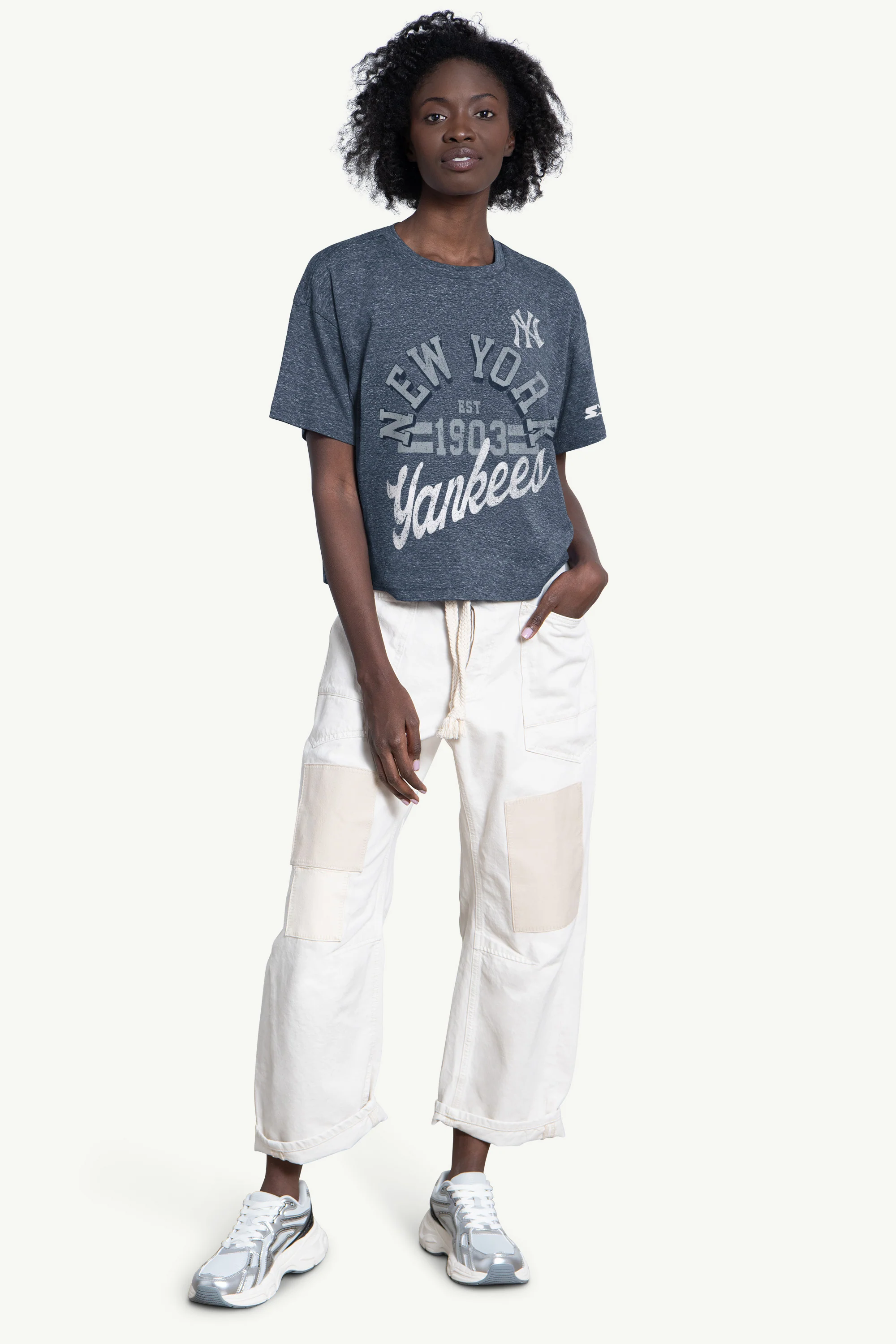 WOMENS NEW YORK YANKEES KNIT TEE - Image 3