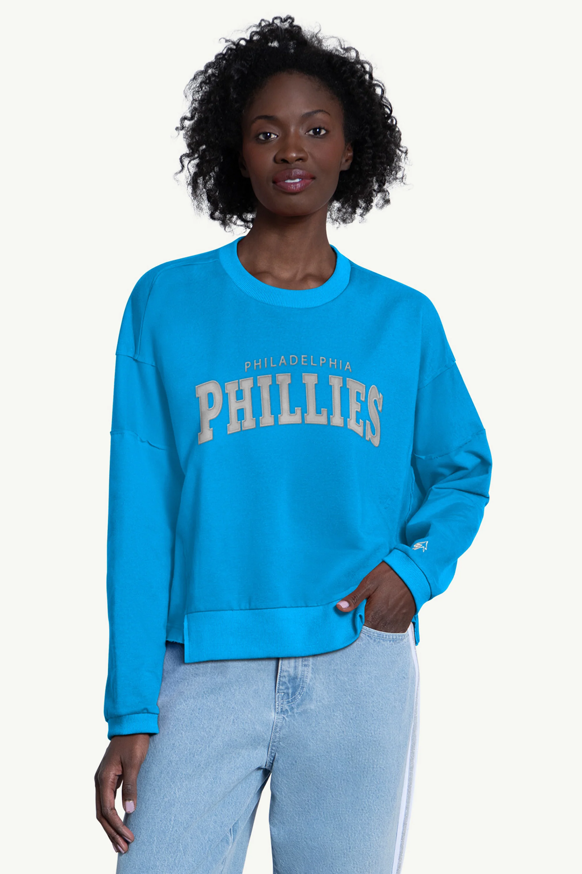 WOMENS PHILADELPHIA PHILLIES CREW NECK SWEATSHIRT