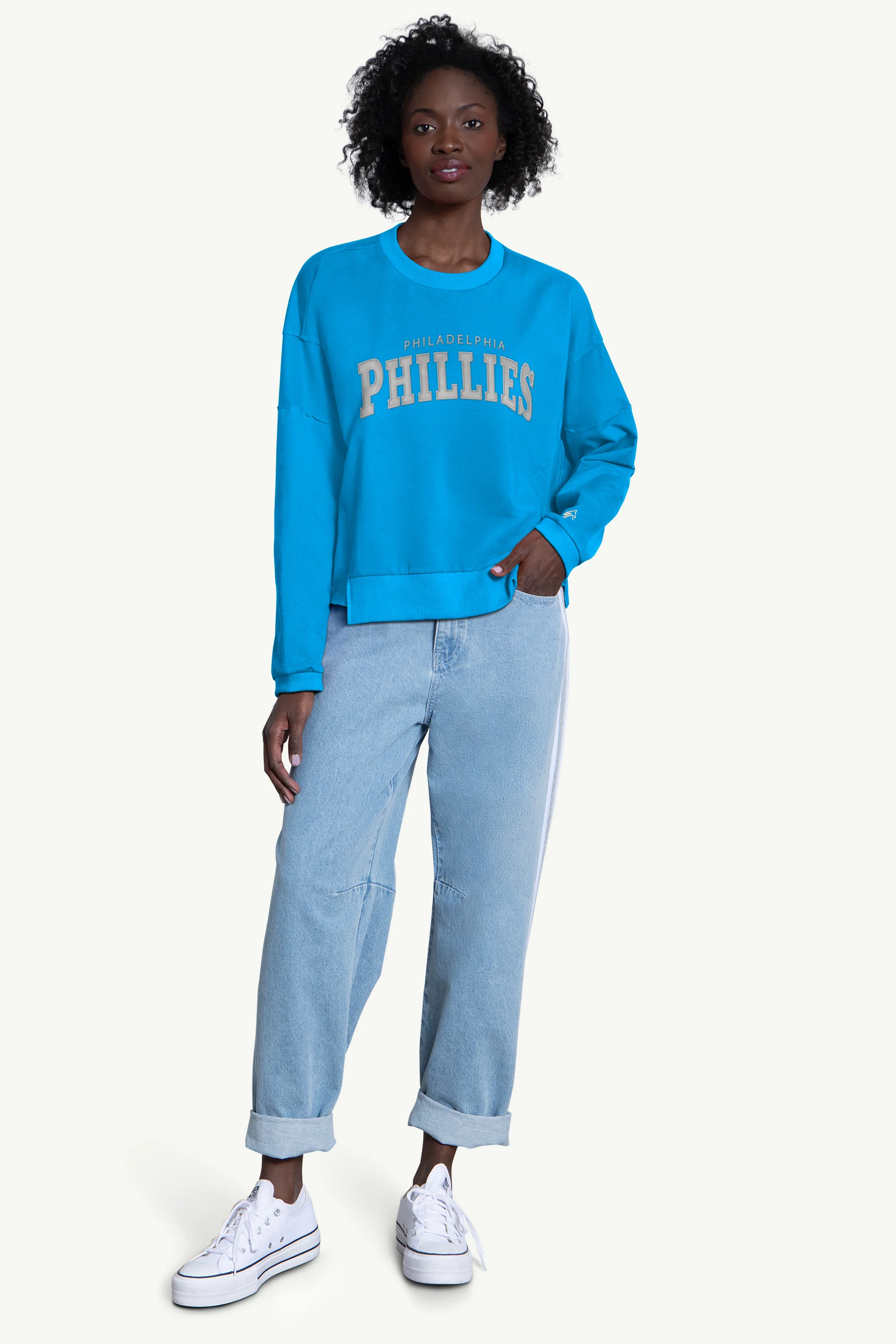 WOMENS PHILADELPHIA PHILLIES CREW NECK SWEATSHIRT - Image 3