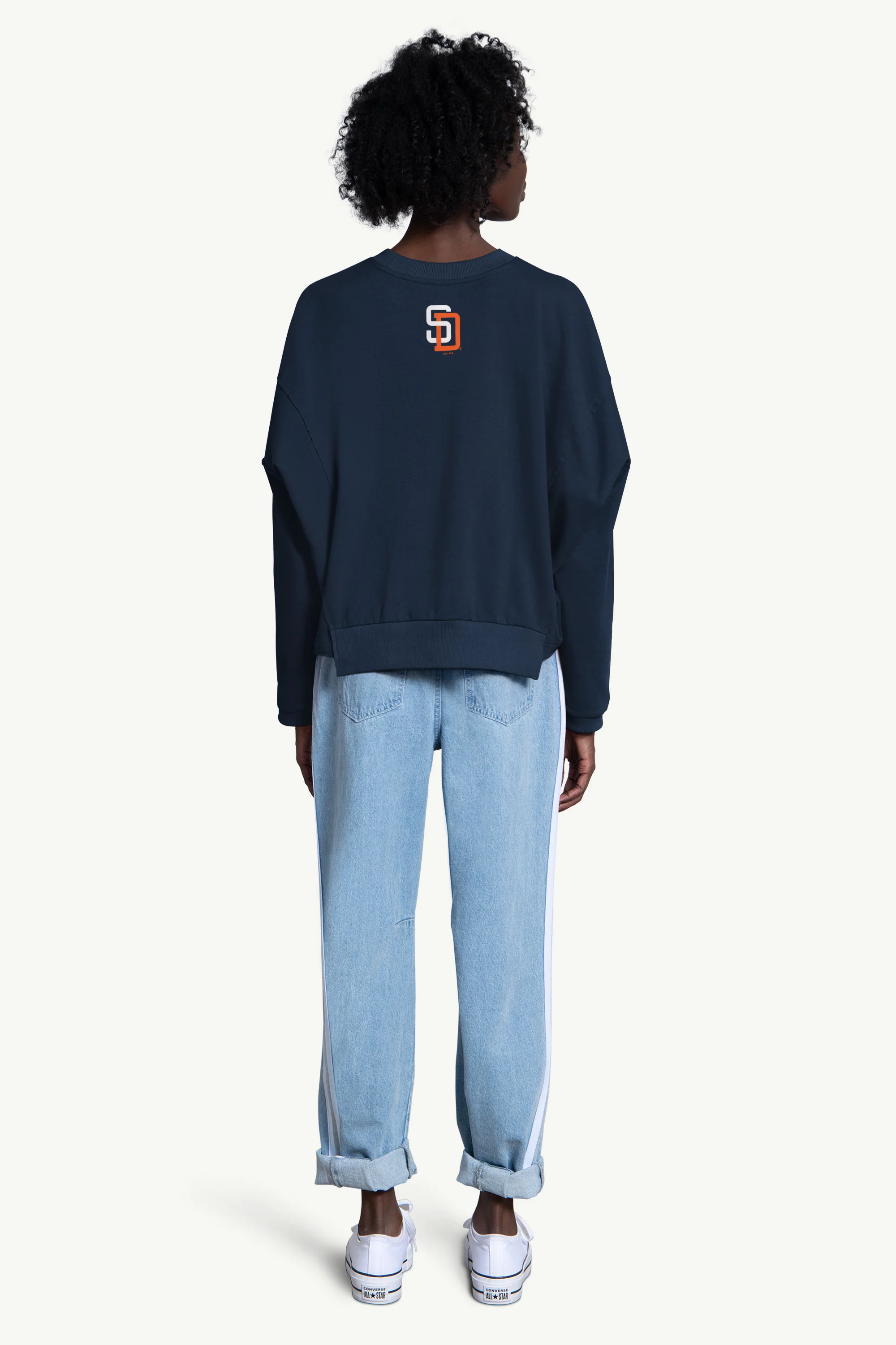 WOMENS SAN DIEGO PADRES CREW NECK SWEATSHIRT - Image 2
