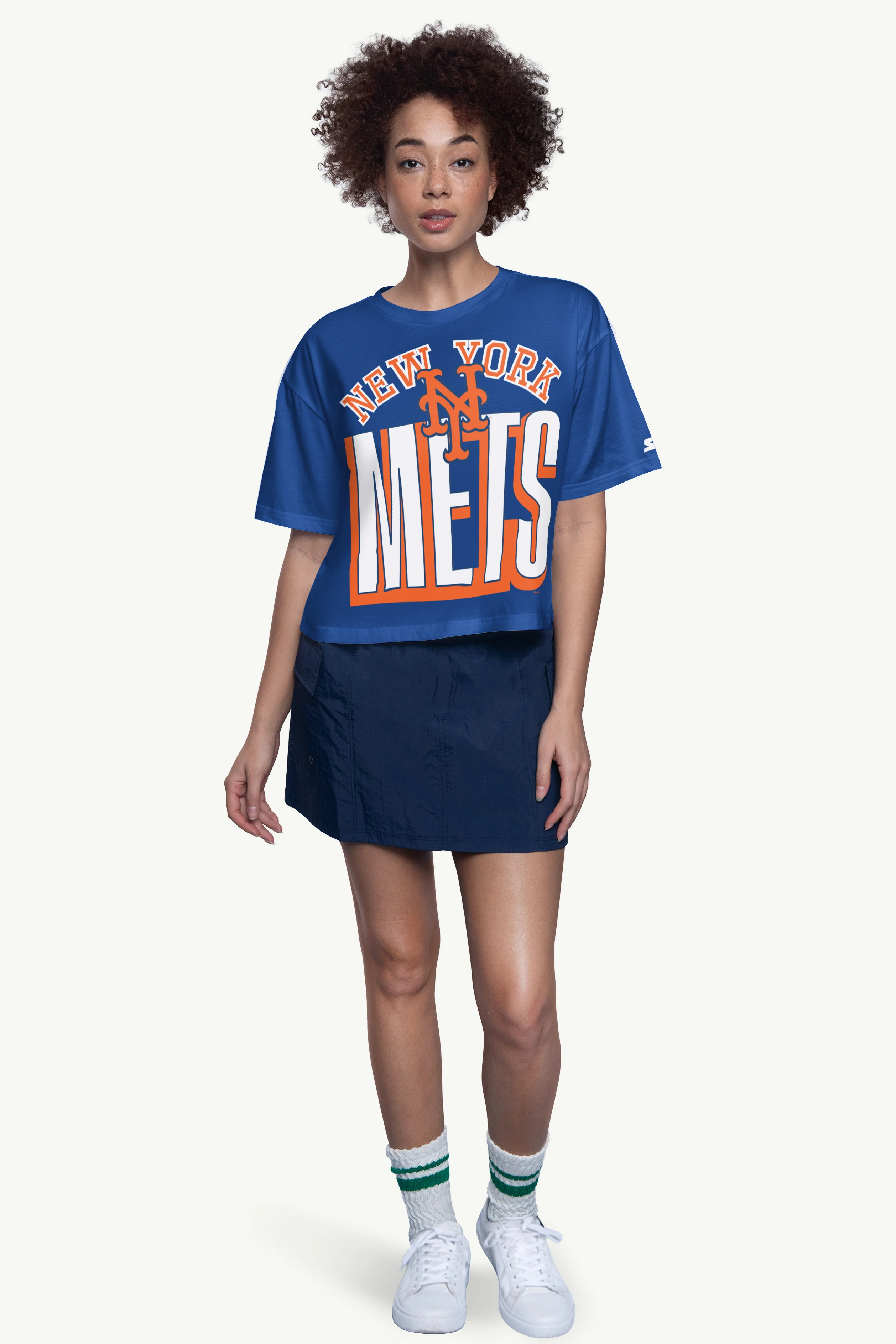 WOMENS NEW YORK METS CROPPED T SHIRT - Image 3