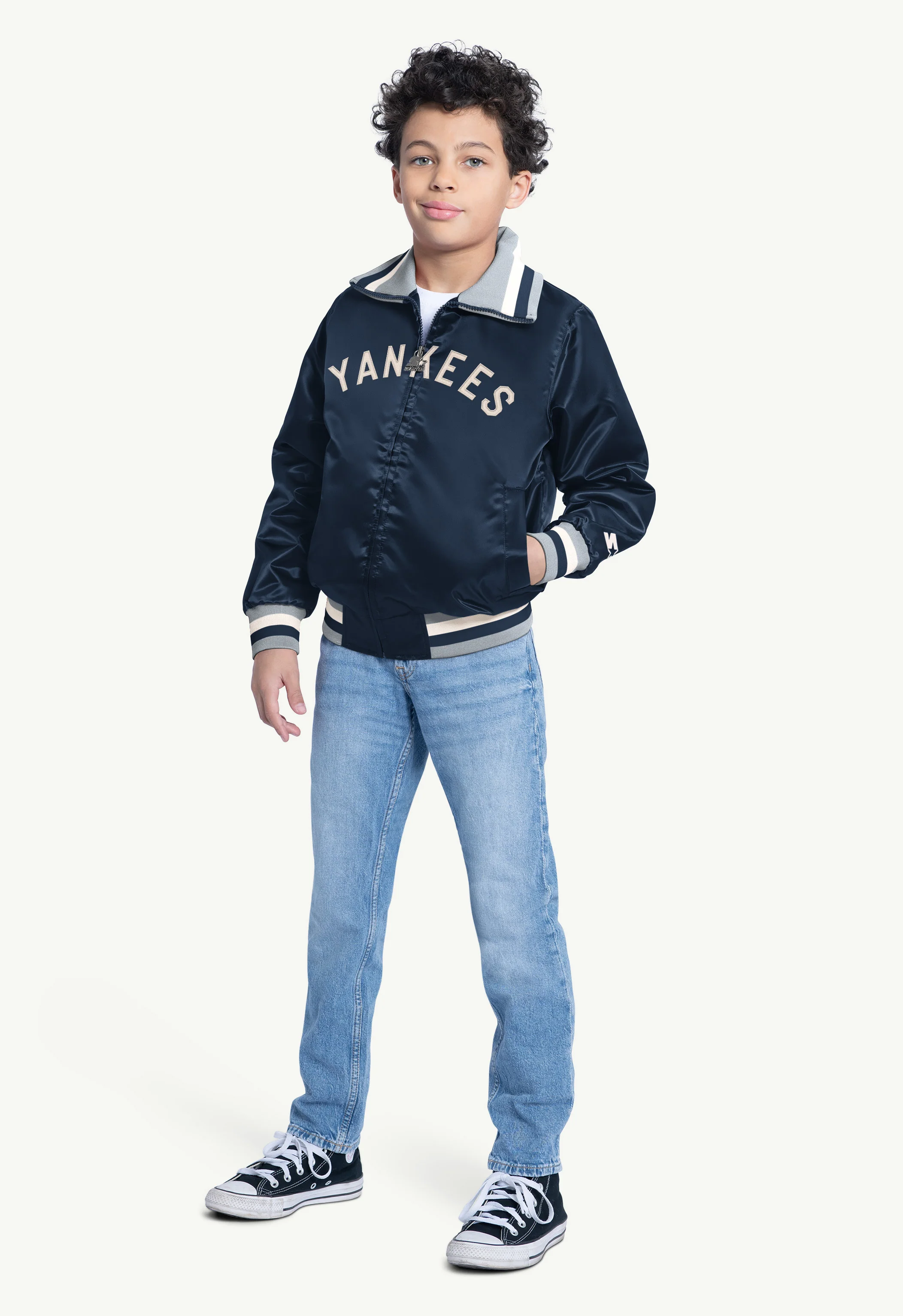 YOUTH NEW YORK YANKEES CAPTAIN JR. VARSITY JACKET - Image 3