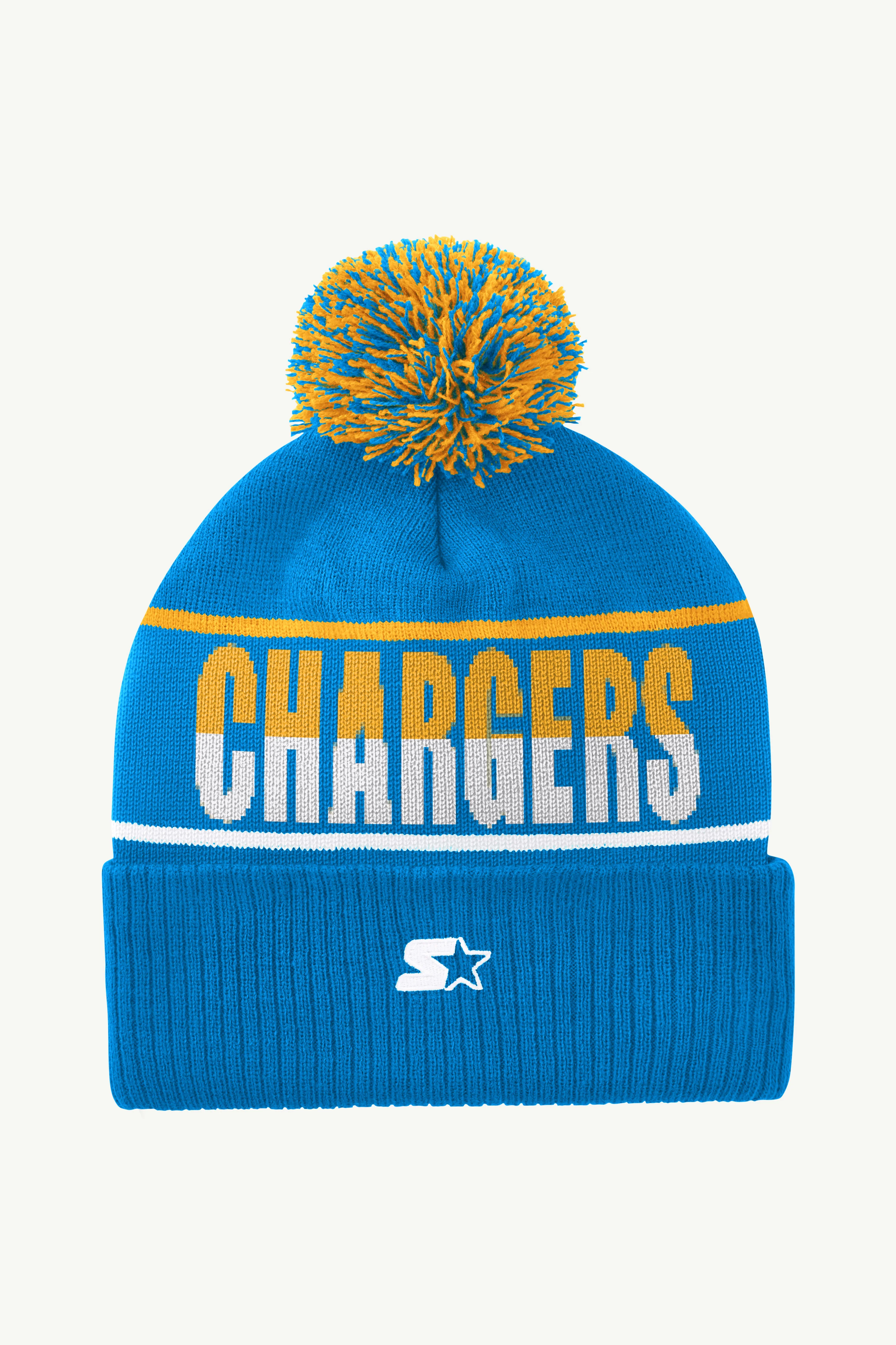 LOS ANGELES CHARGERS POM CUFFED BEANIE - Image 2