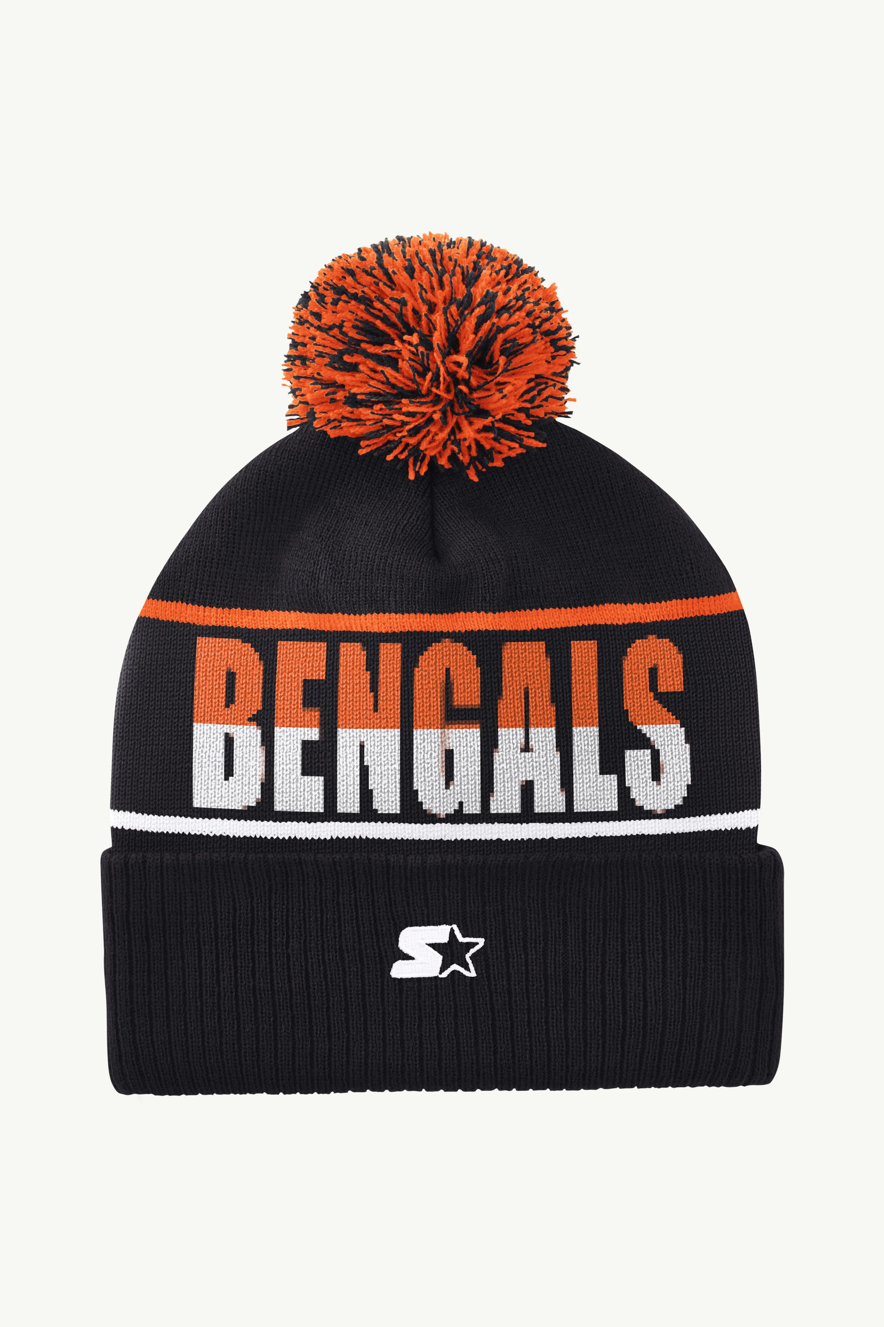 CINCINNATI BENGALS POM CUFFED BEANIE - Image 2