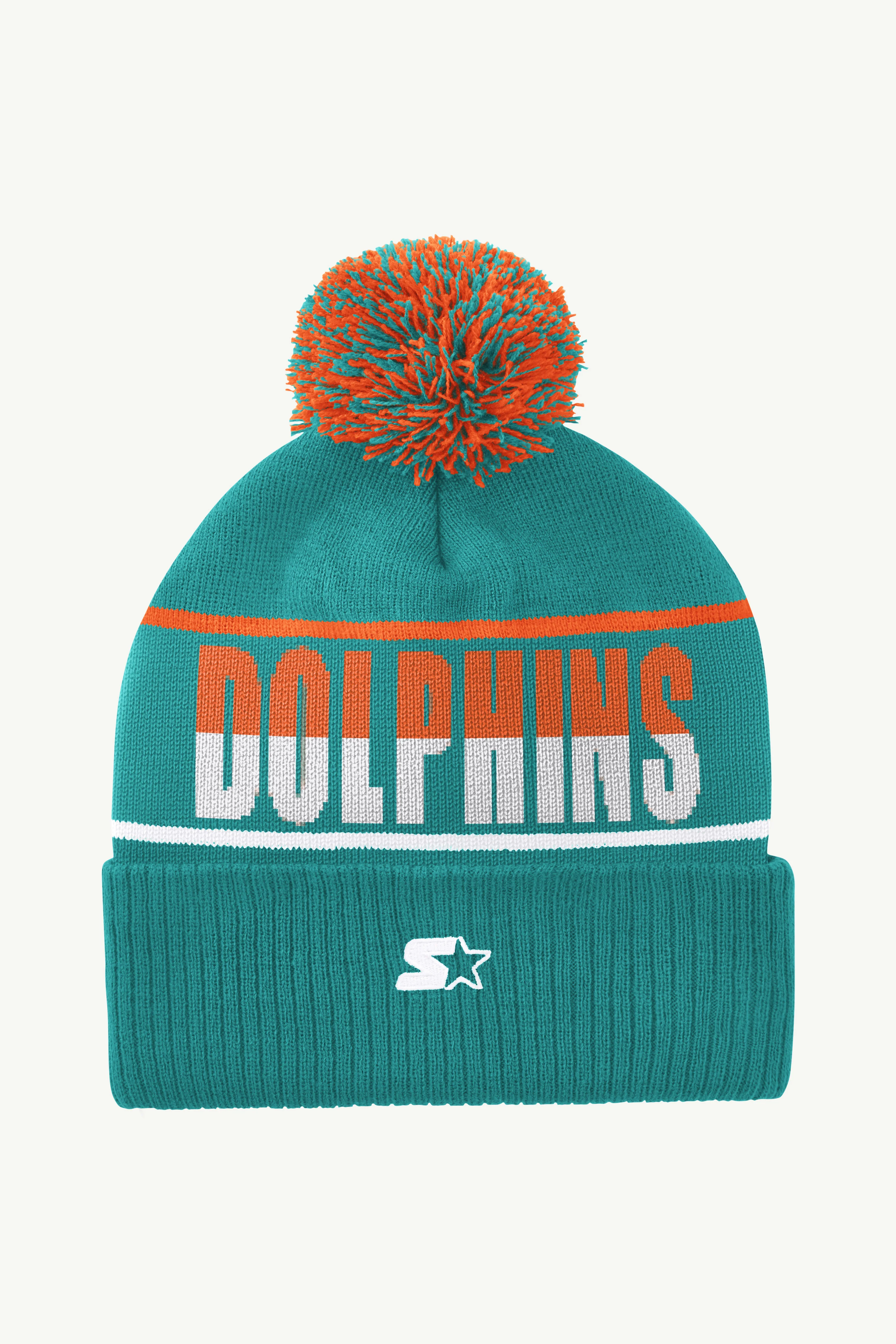 MIAMI DOLPHINS POM CUFFED BEANIE - Image 2