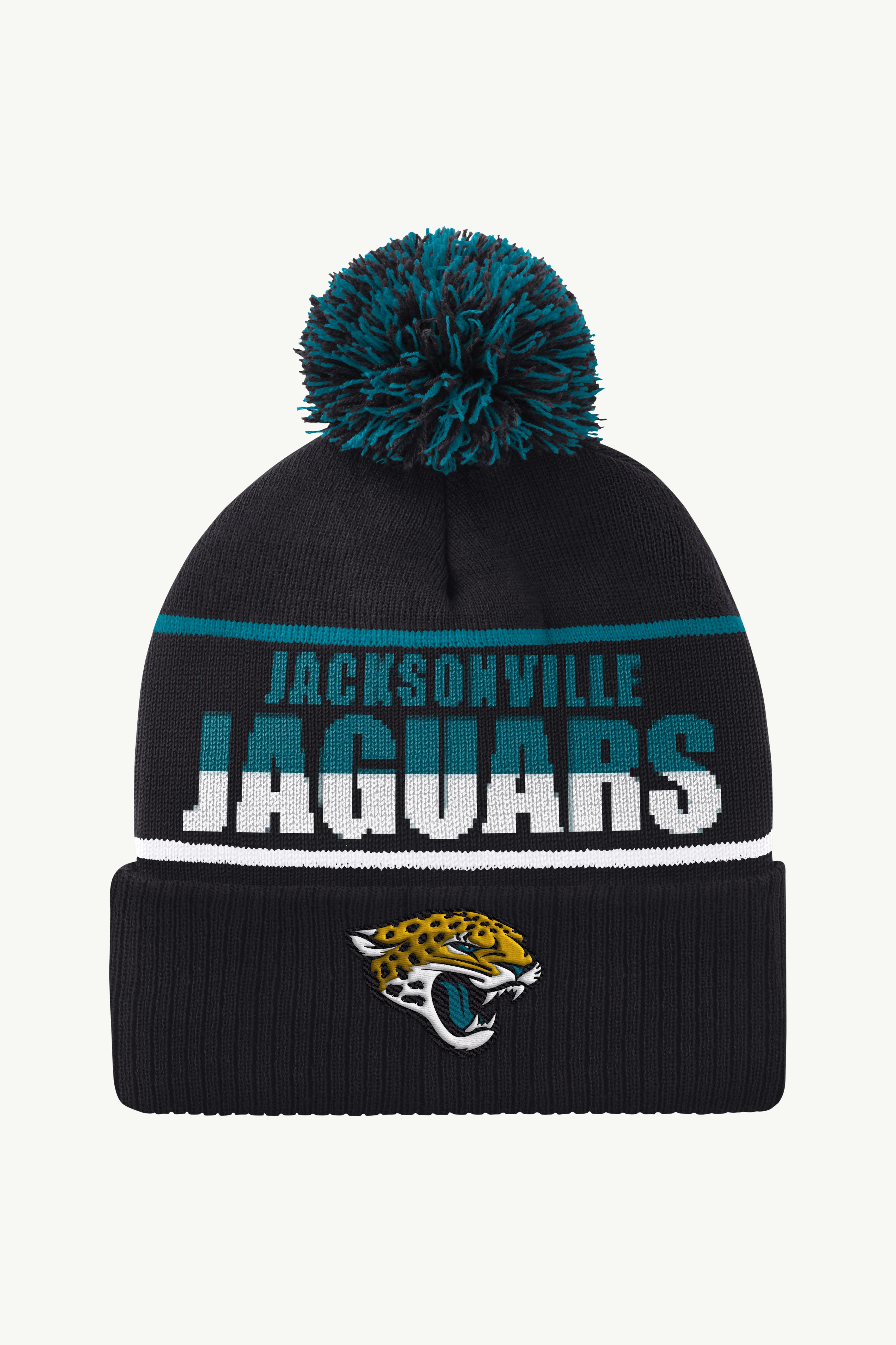 JACKSONVILLE JAGUARS POM CUFFED BEANIE