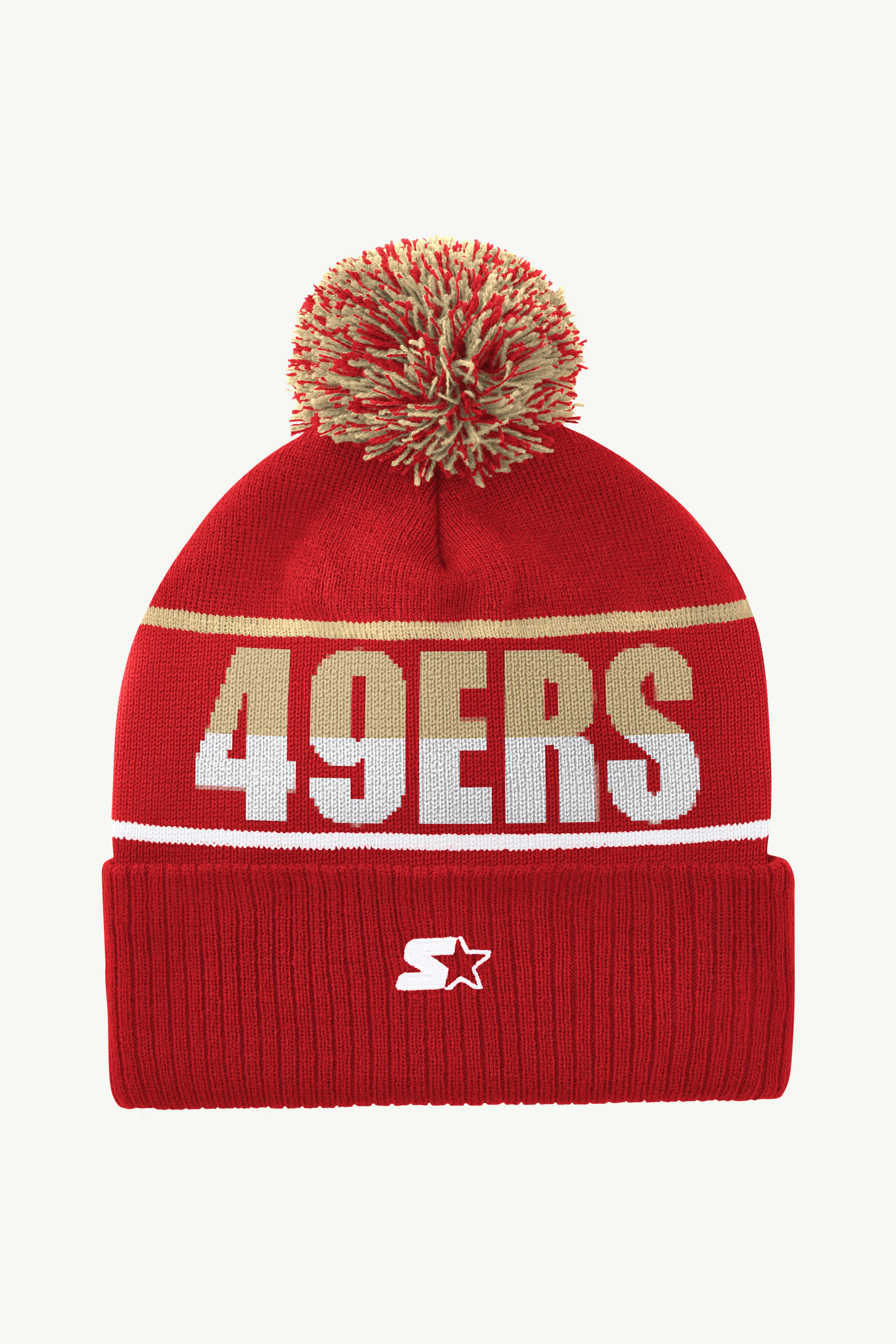 SAN FRANCISCO 49ERs POM CUFFED BEANIE - Image 2