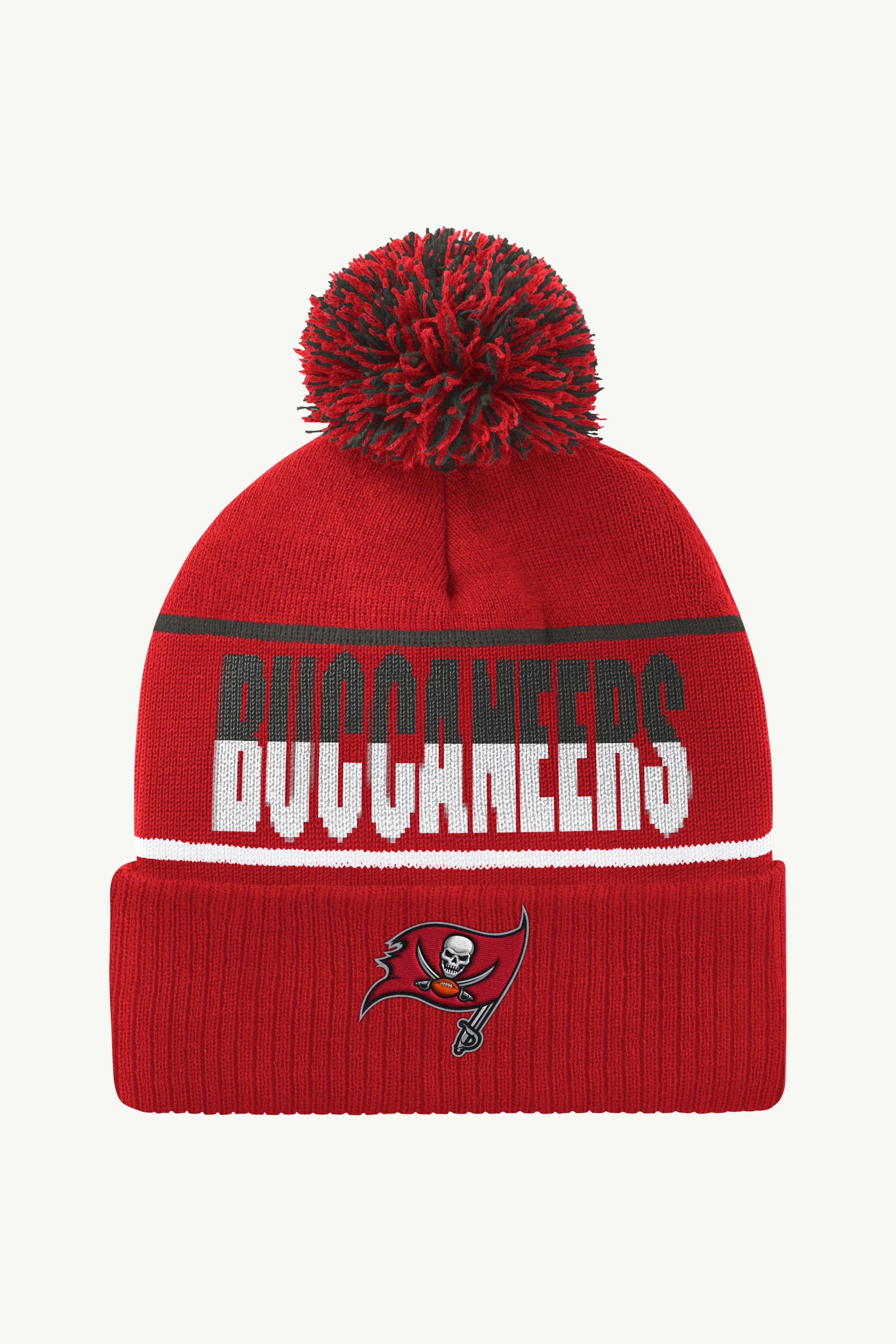 TAMPA BAY BUCCANEERS POM CUFFED BEANIE