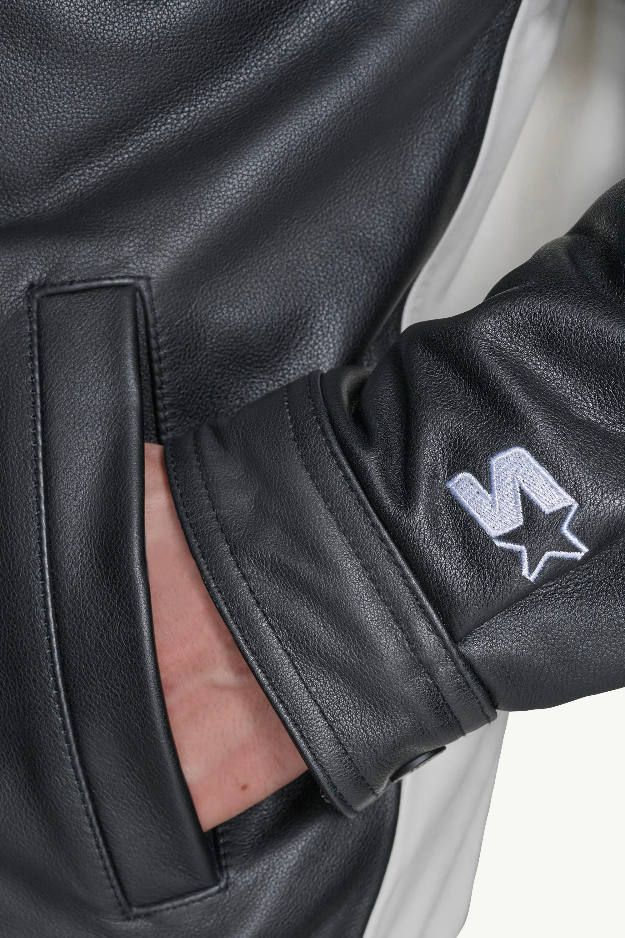 MENS PHILADELPHIA EAGLES RETRO FULL ZIP LEATHER JACKET - Image 6