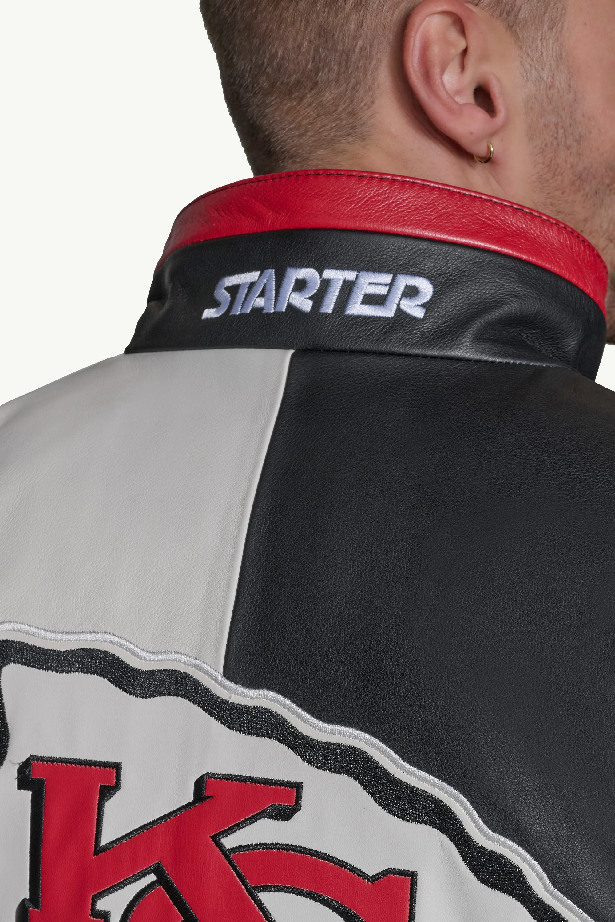 MENS KANSAS CITY CHIEFS RETRO FULL ZIP LEATHER JACKET - Image 6