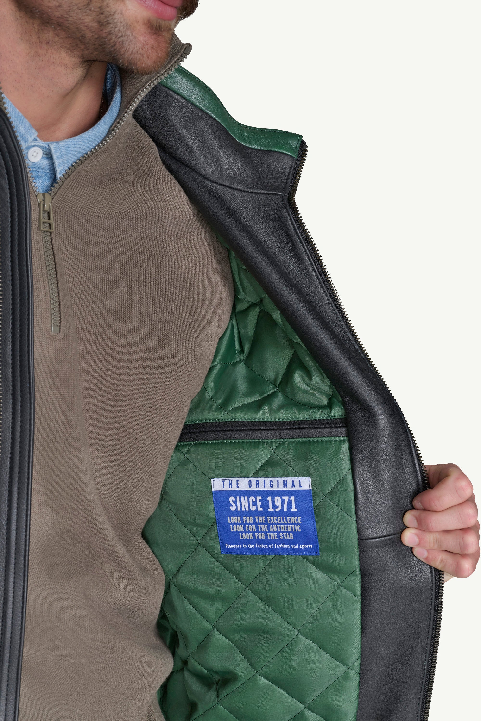 GREEN BAY PACKERS RETRO FULL ZIP LEATHER JACKET - Image 7