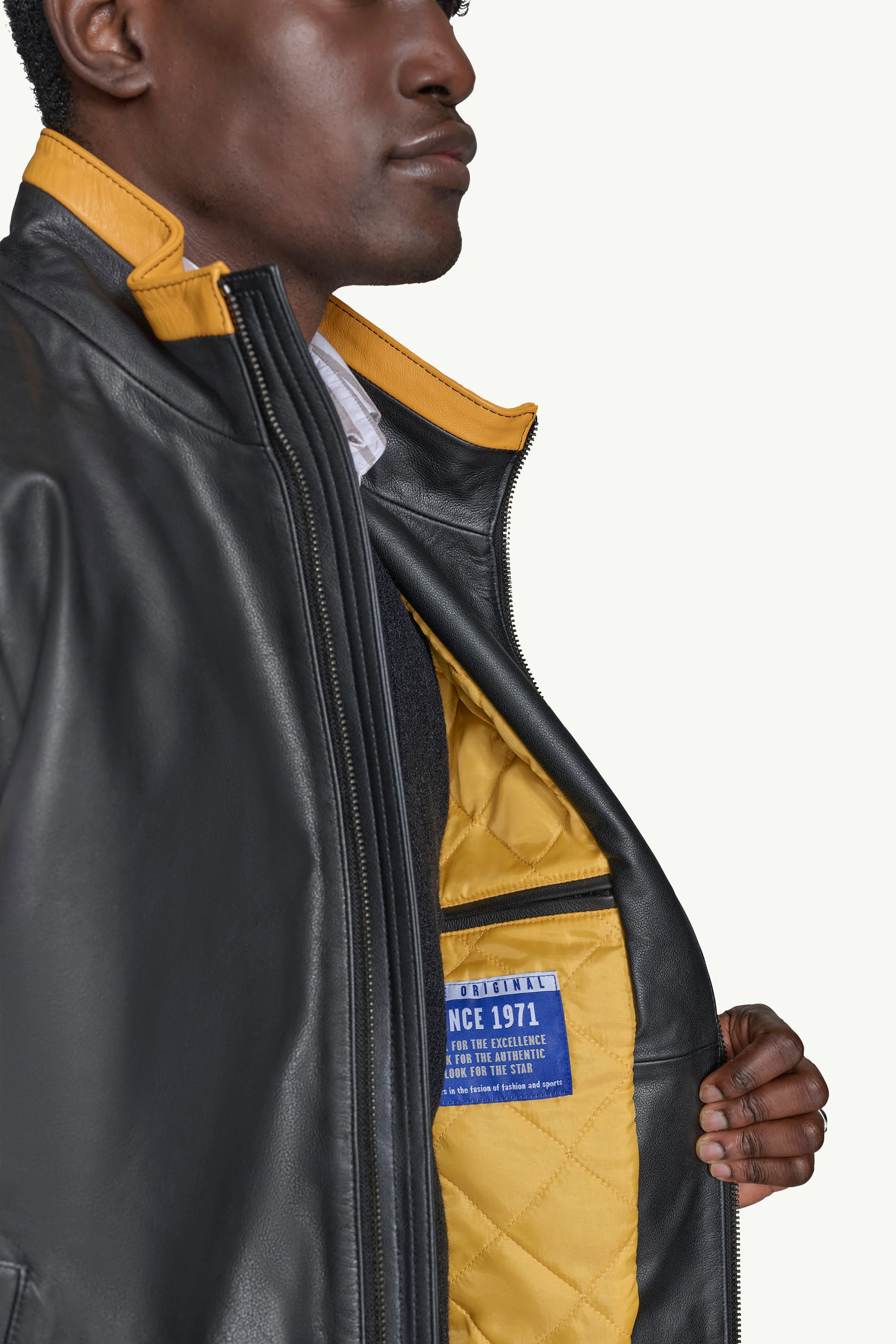 MENS PITTSBURGH STEELERS RETRO FULL ZIP LEATHER JACKET - Image 5