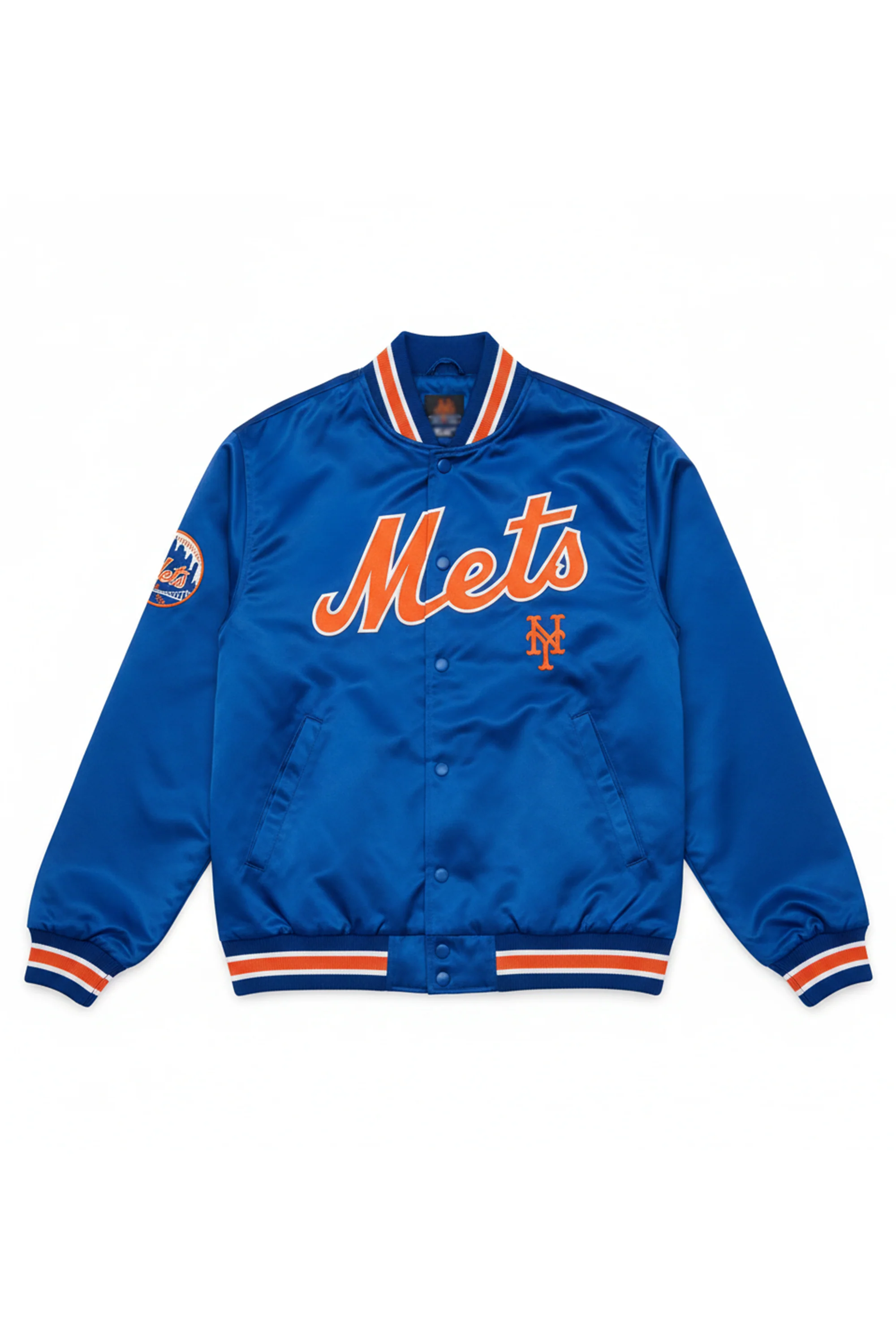 MENS NEW YORK METS SATIN VARSITY JACKET - Image 2