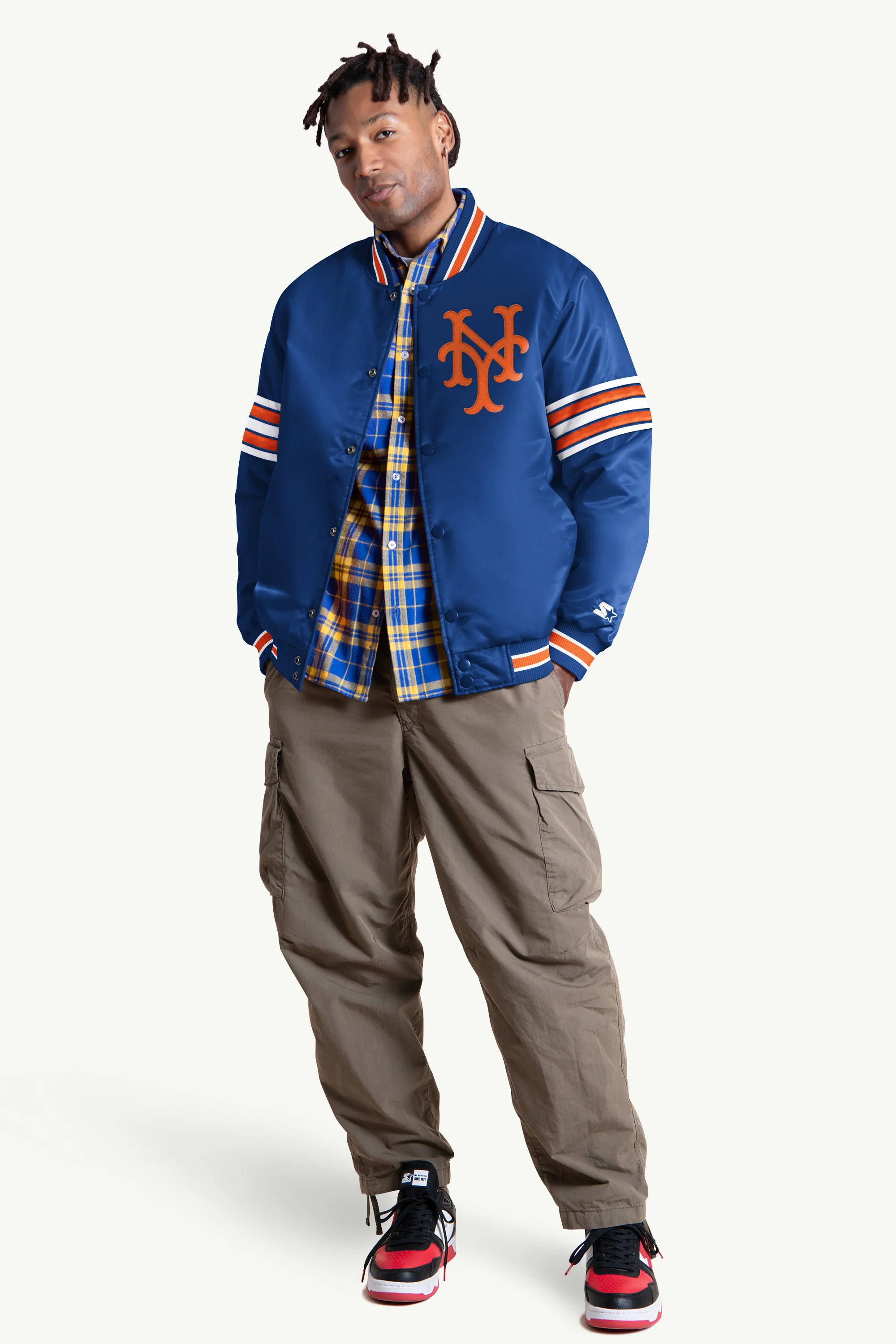 MENS NEW YORK METS SATIN VARSITY JACKET - Image 3