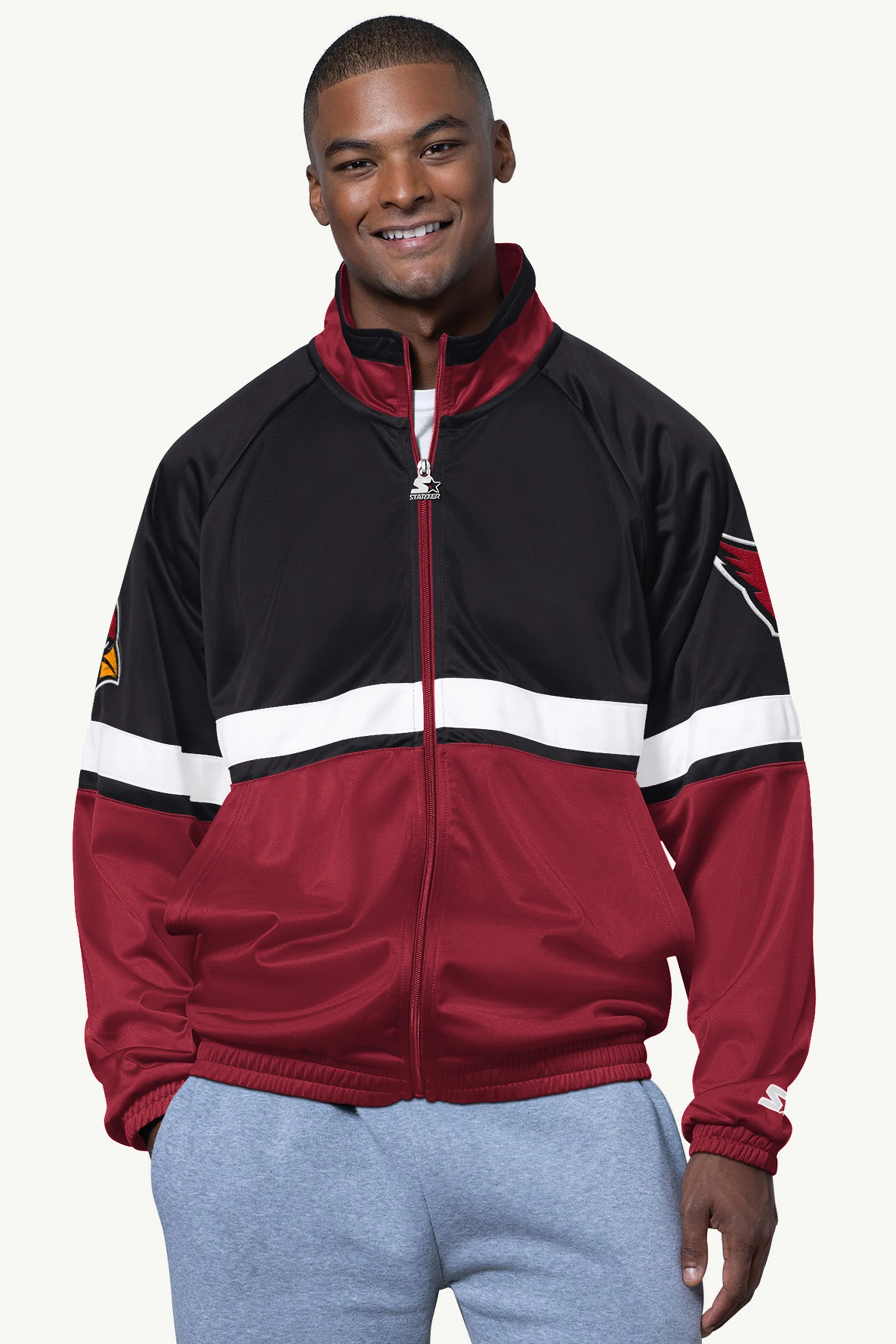 MENS ARIZONA CARDINALS VETERAN TRACK JACKET