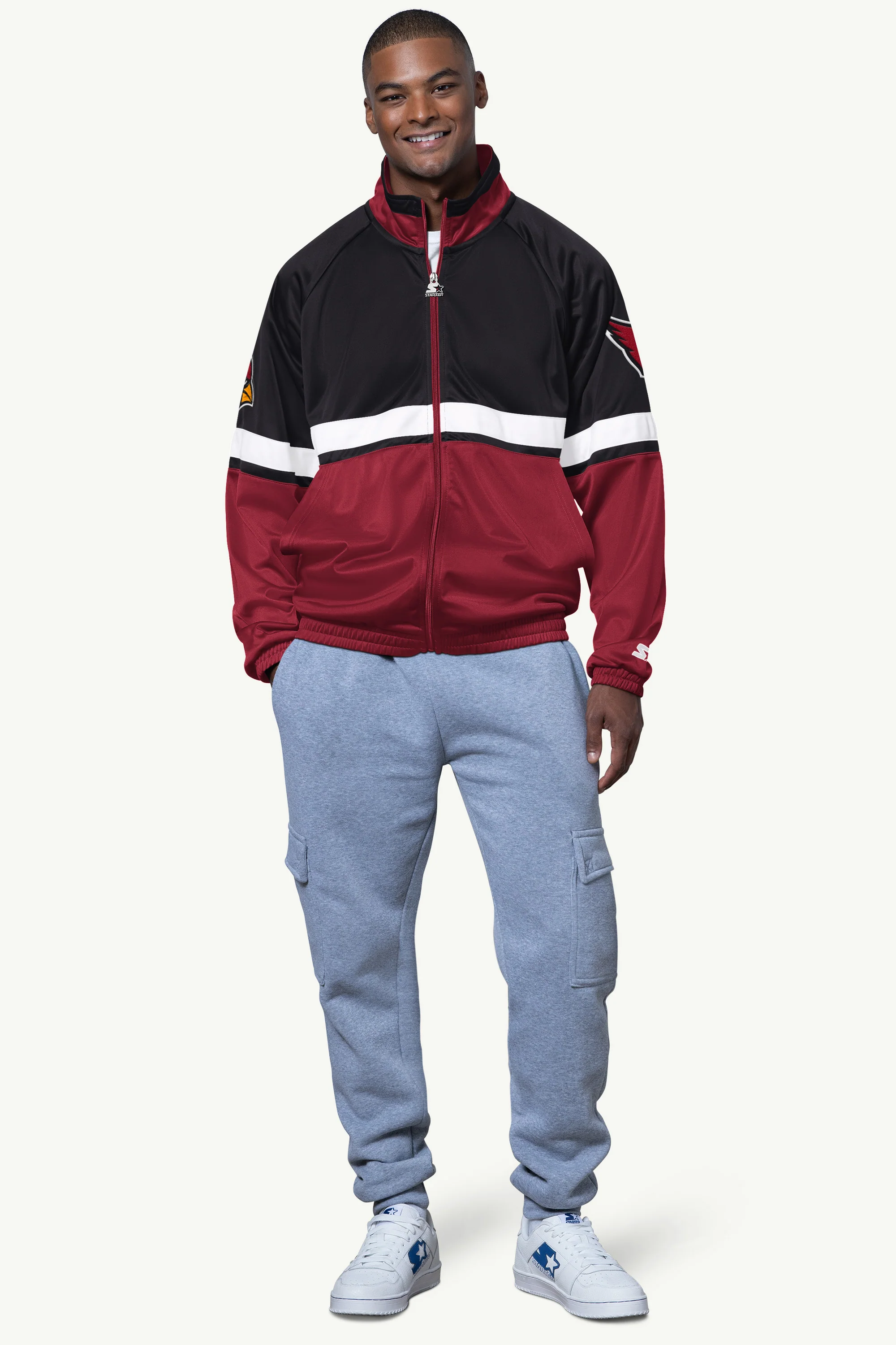 MENS ARIZONA CARDINALS VETERAN TRACK JACKET - Image 3