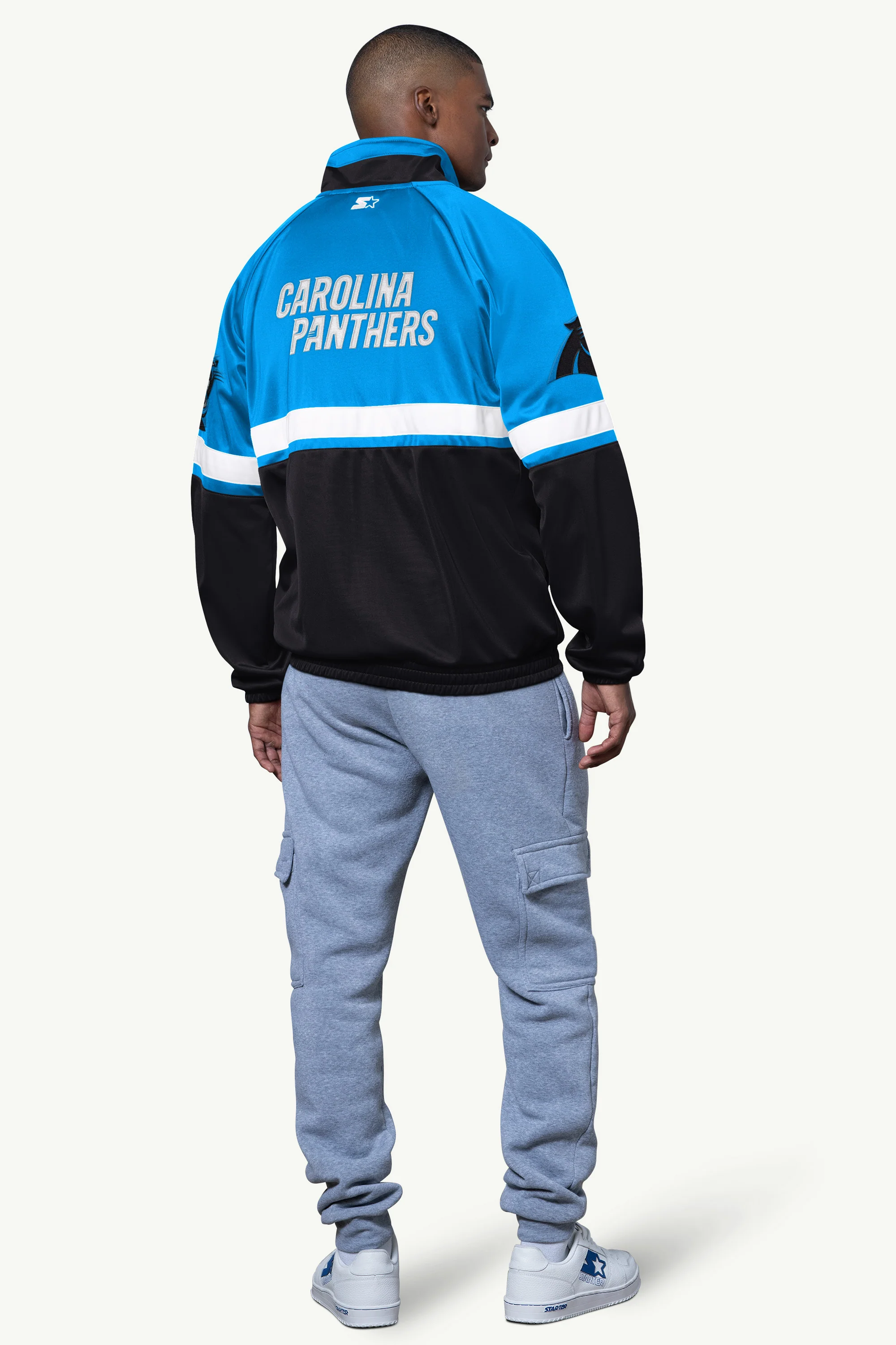 MENS CAROLINA PANTHERS VETERAN TRACK JACKET - Image 2