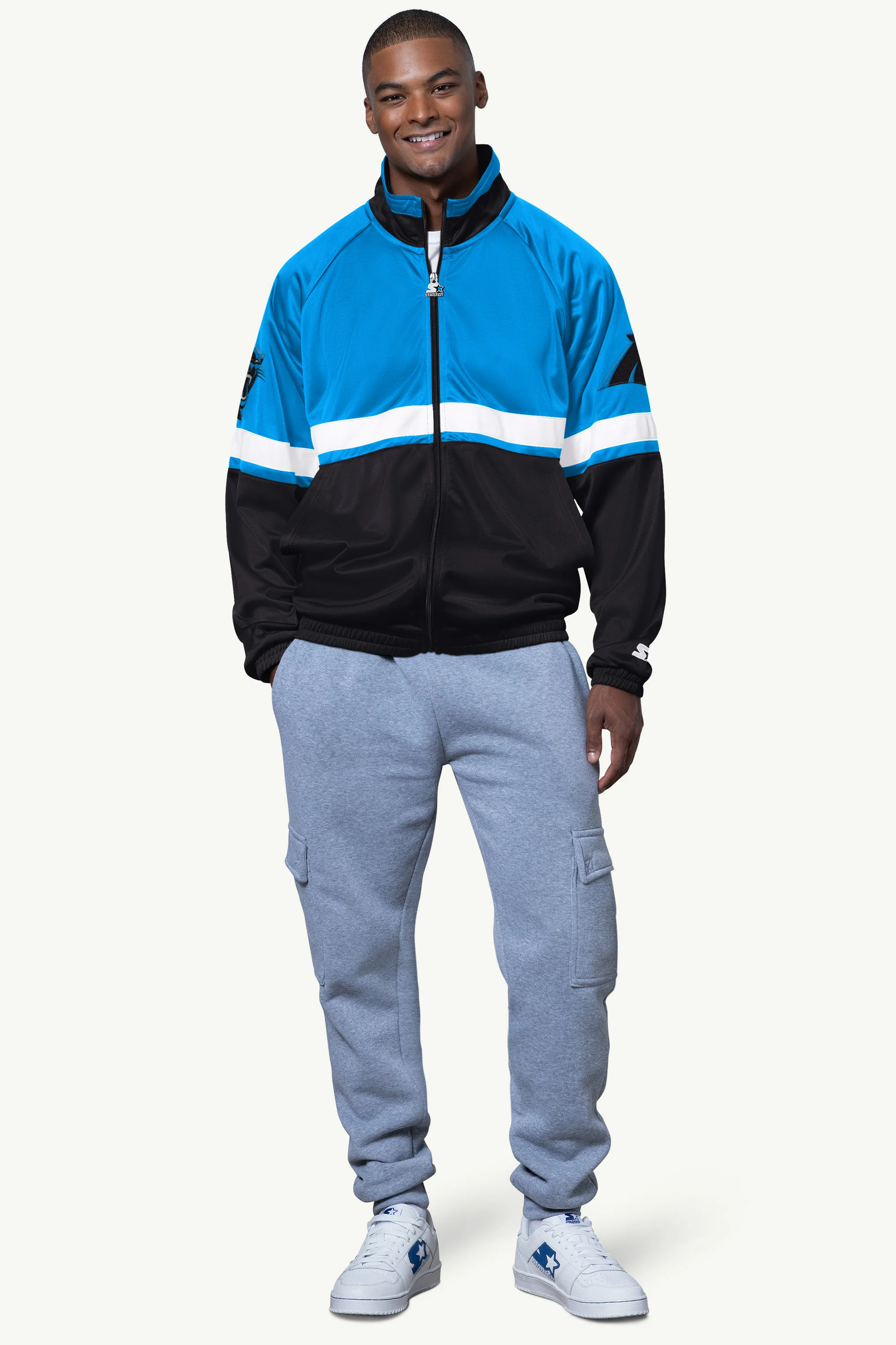 MENS CAROLINA PANTHERS VETERAN TRACK JACKET - Image 3