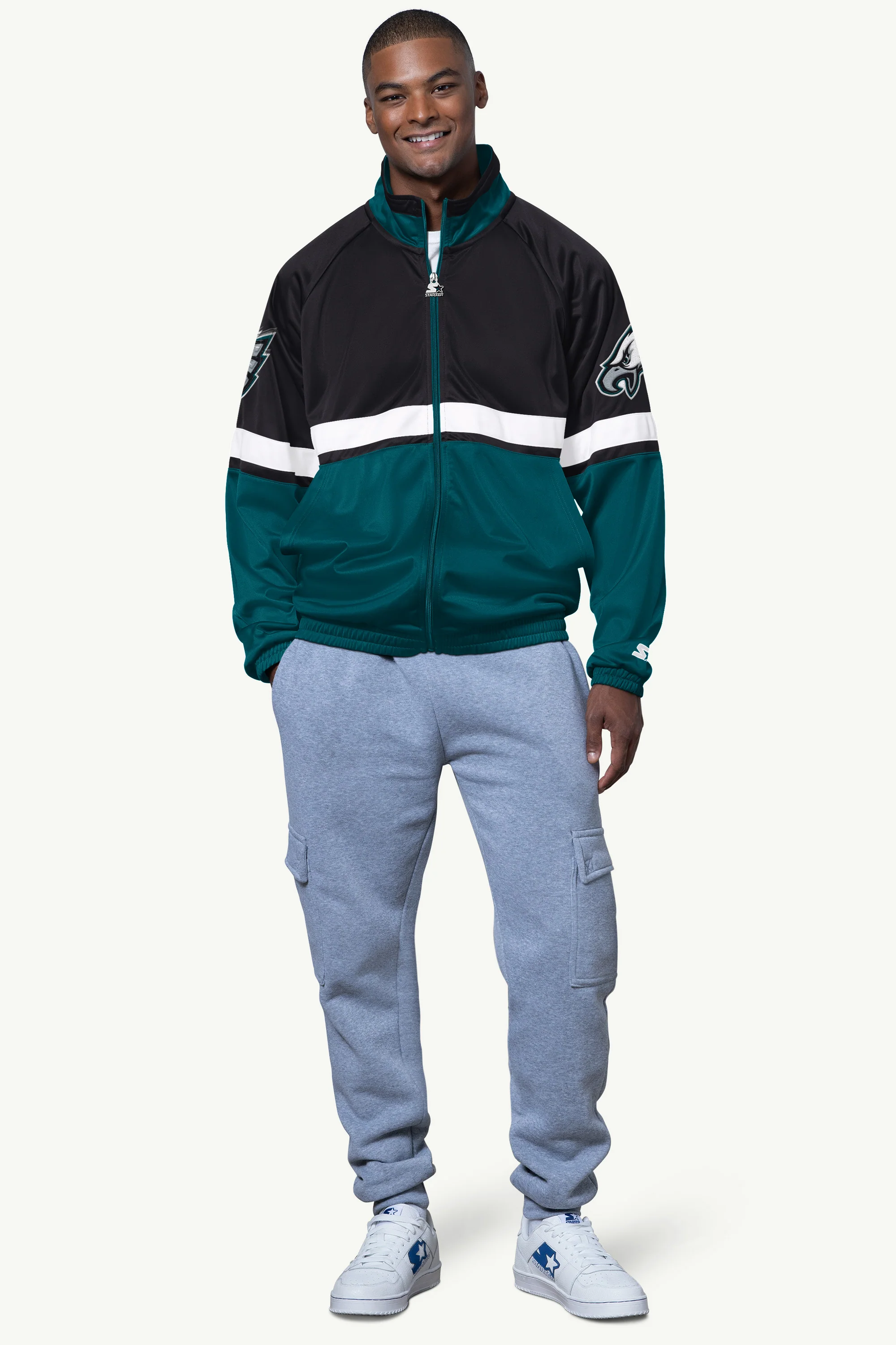 MENS PHILADELPHIA EAGLES VETERAN TRACK JACKET - Image 2