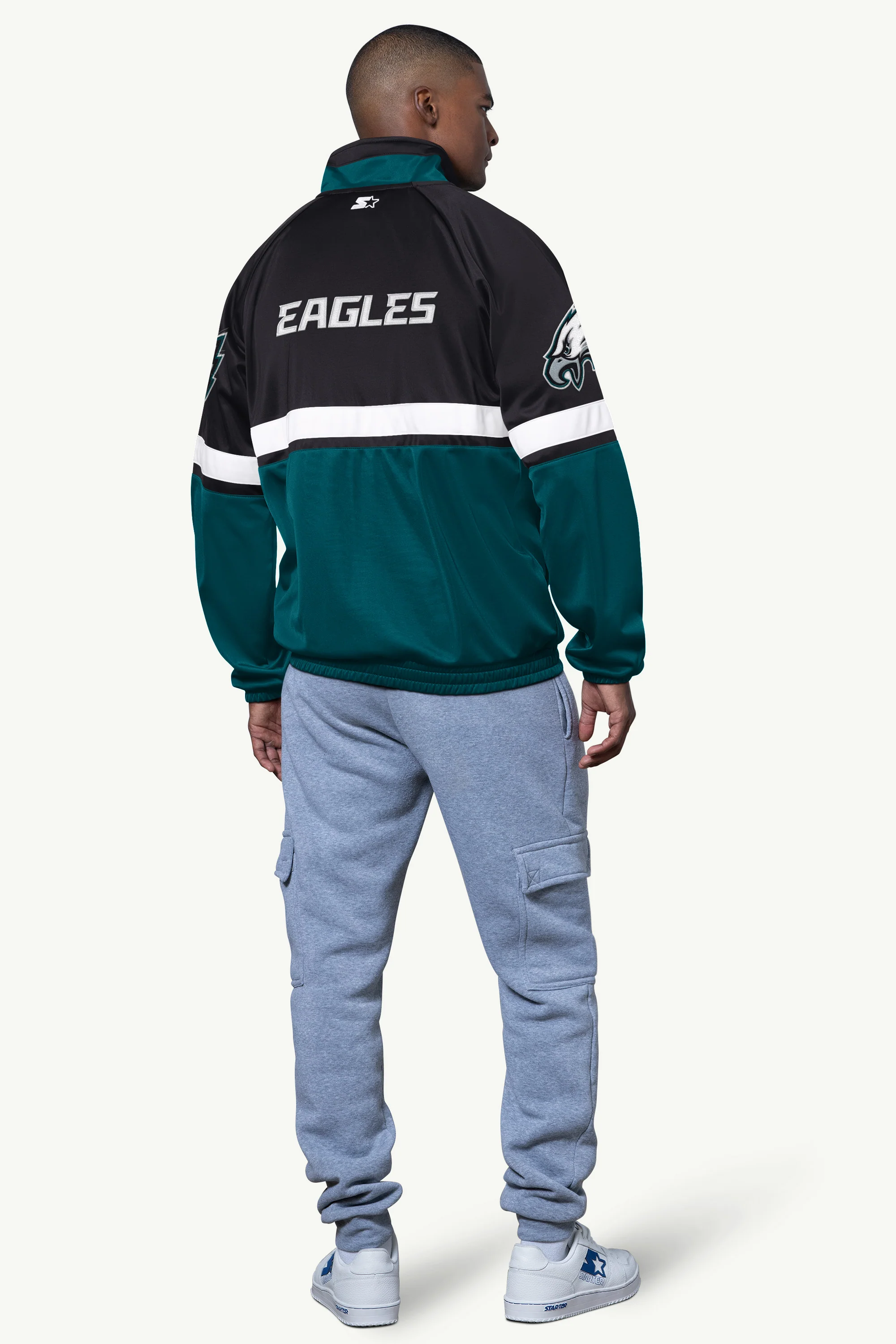 MENS PHILADELPHIA EAGLES VETERAN TRACK JACKET - Image 3