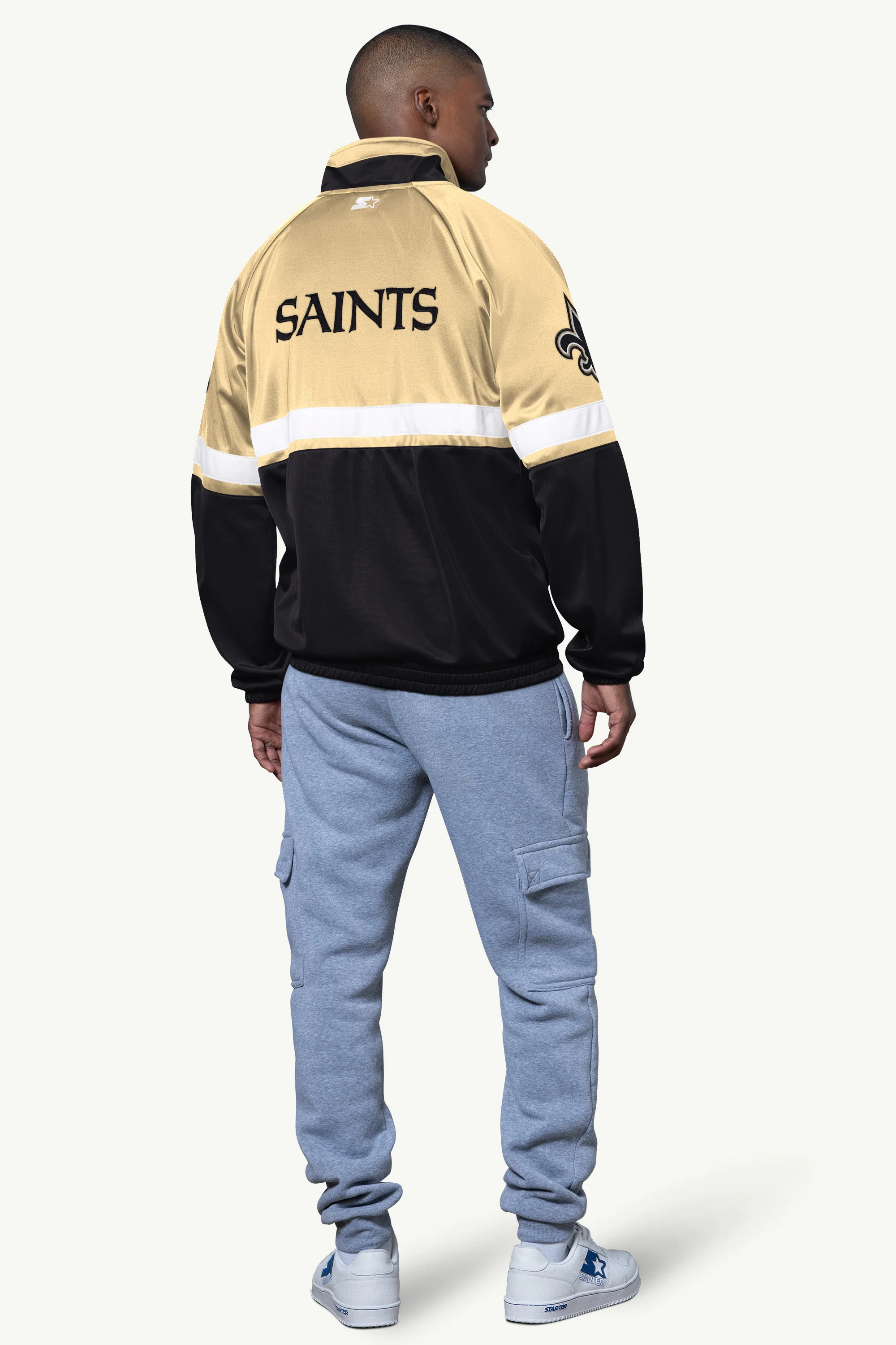MENS NEW ORLEANS SAINTS VETERAN TRACK JACKET - Image 2