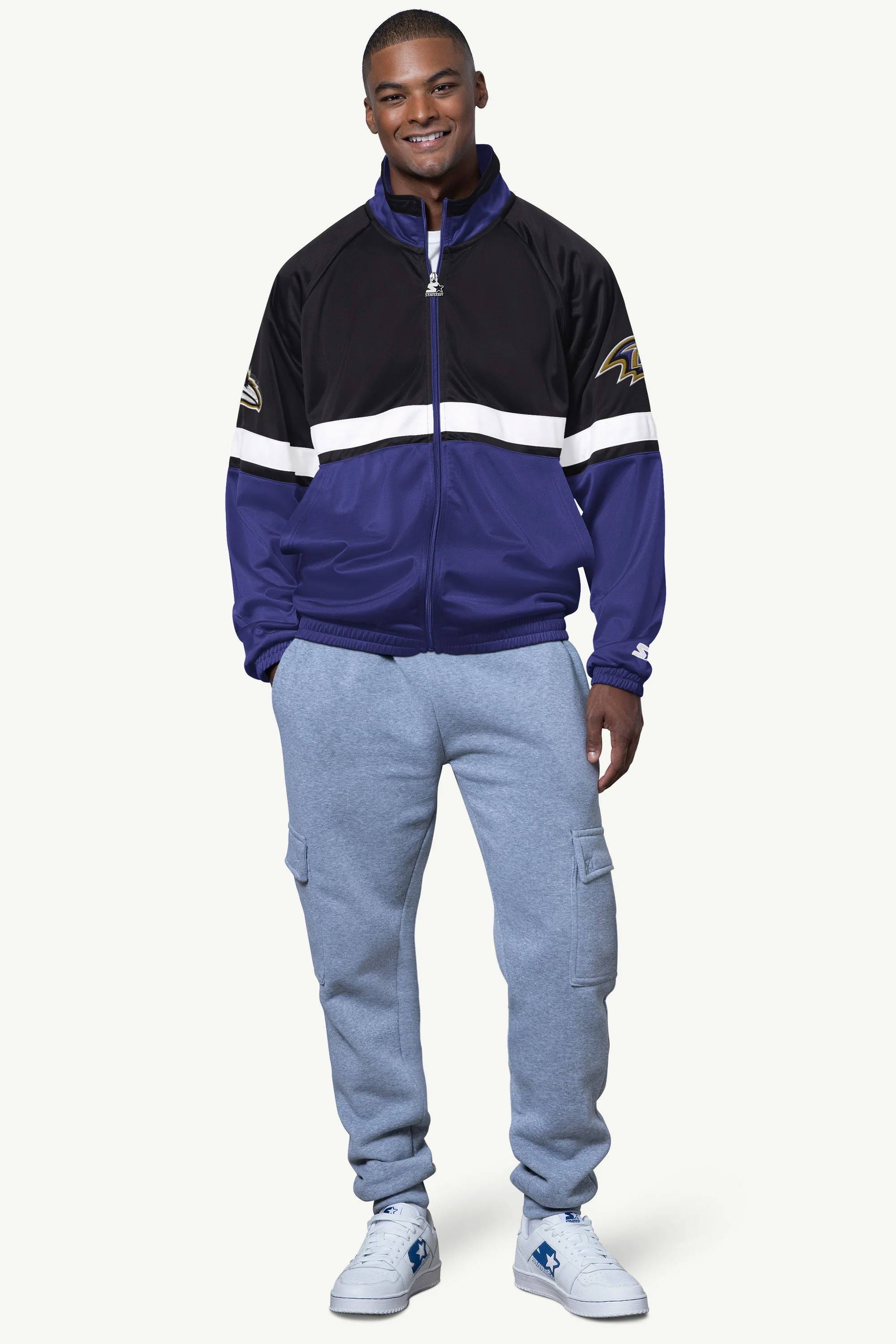 MENS BALTIMORE RAVENS VETERAN TRACK JACKET - Image 3