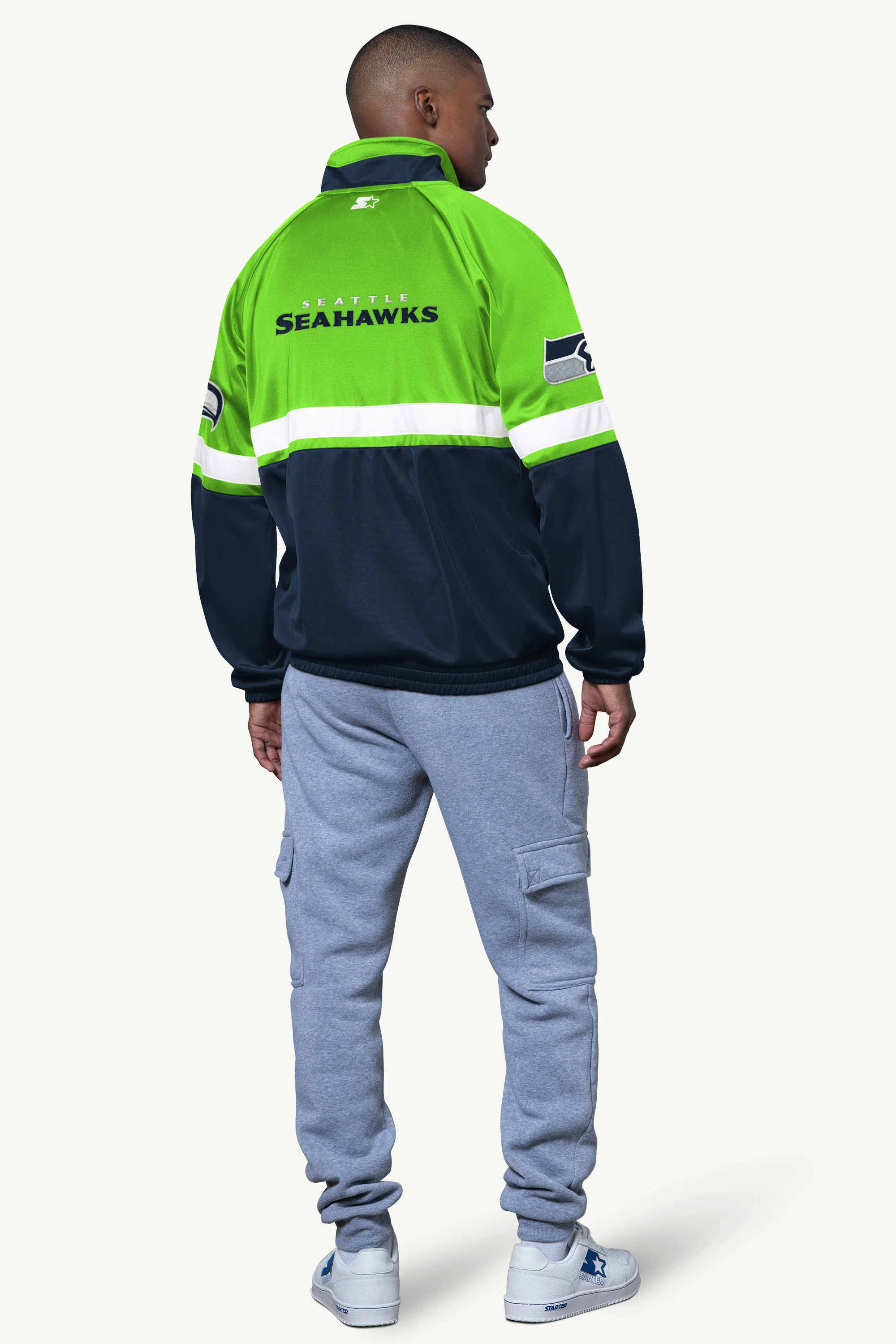 MENS SEATTLE SEAHAWKS VETERAN TRACK JACKET - Image 2